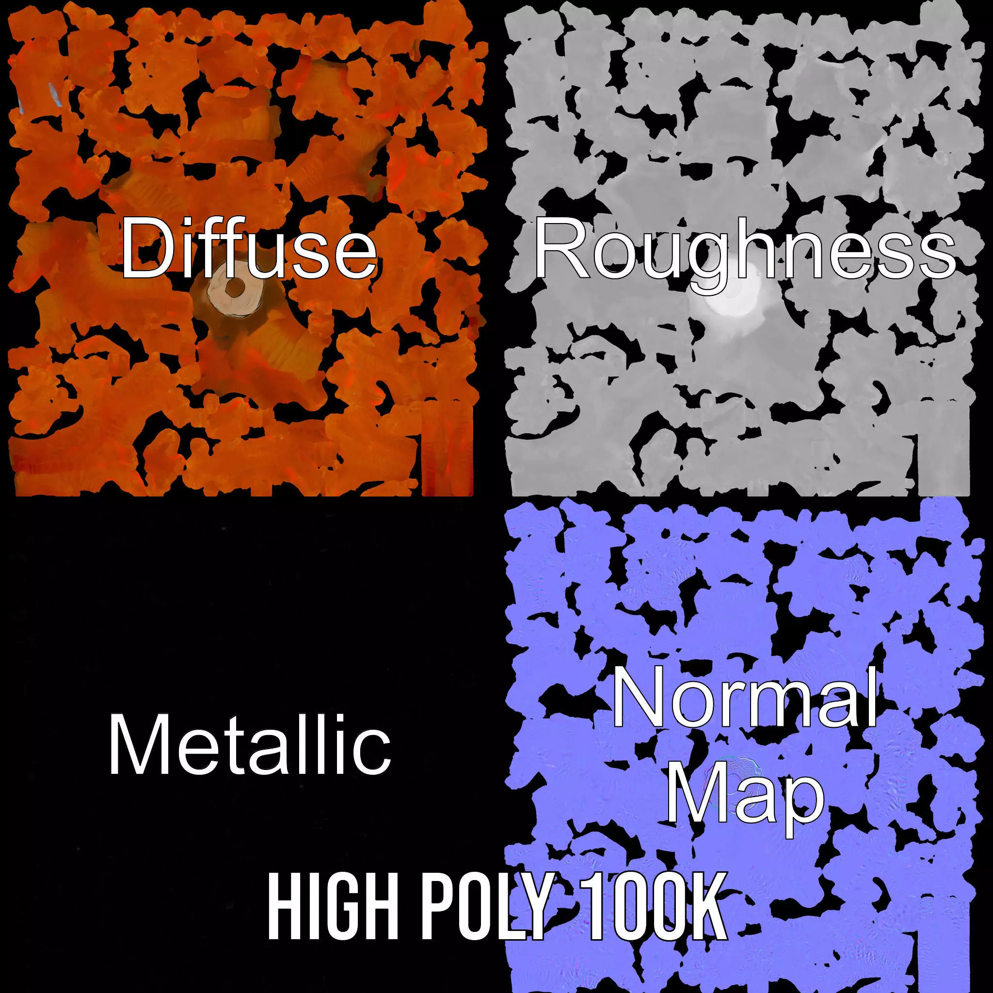 Vibrant Coral Reef model pack Low-poly 3D model_3