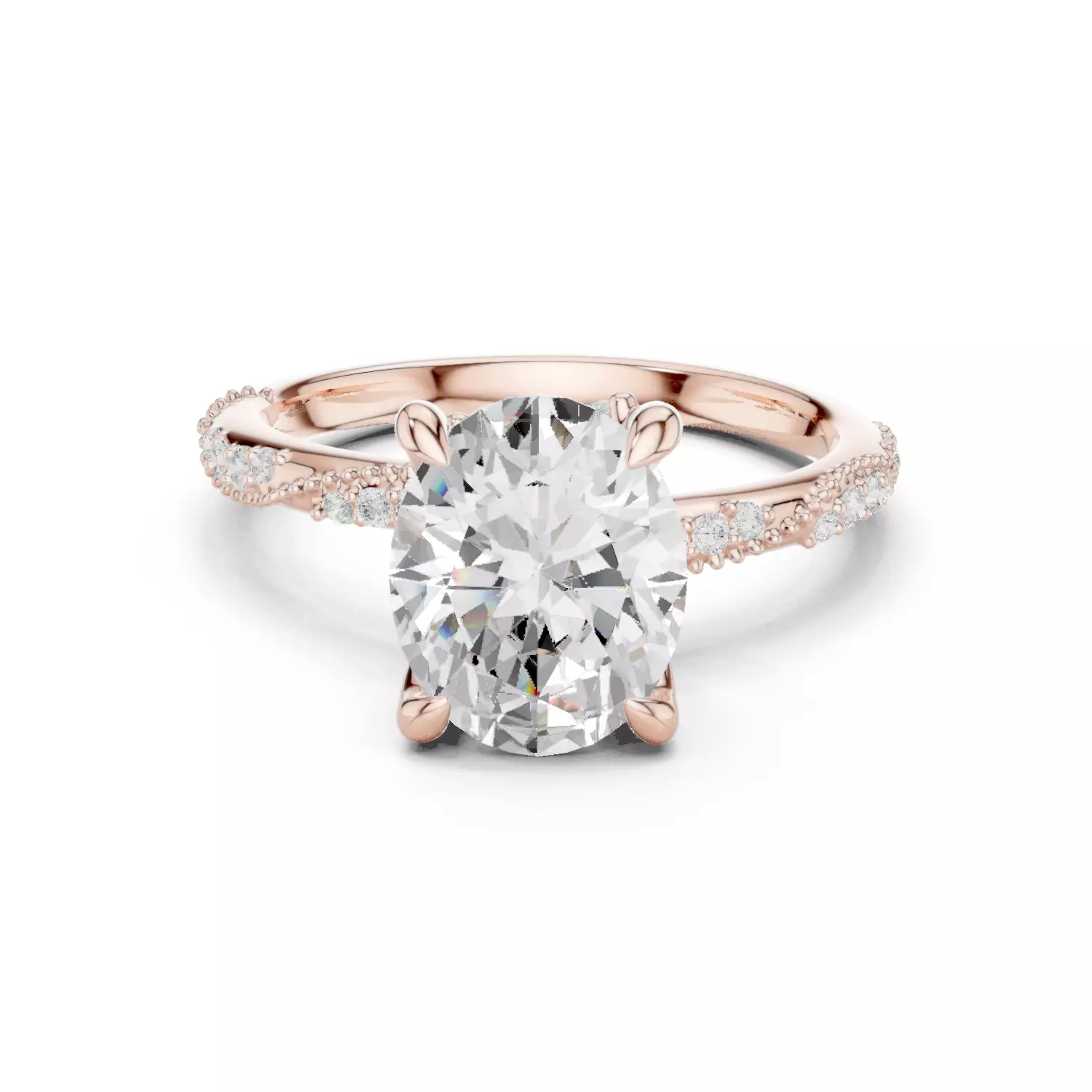 10x8mm Oval Cut Crossover Hidden Marquise Cut Ring 3DM STL Video 3D print model_12