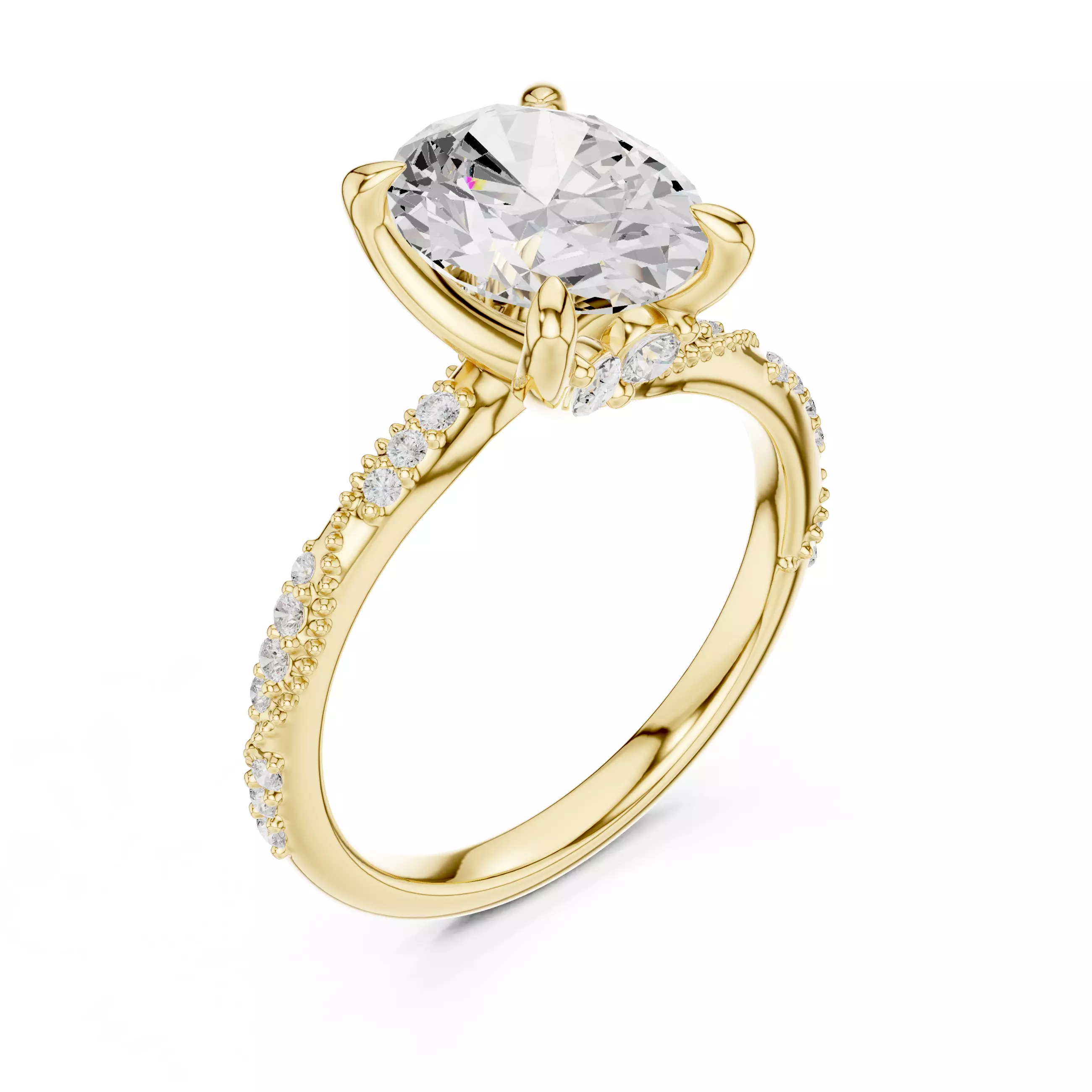 10x8mm Oval Cut Crossover Hidden Marquise Cut Ring 3DM STL Video 3D print model_7