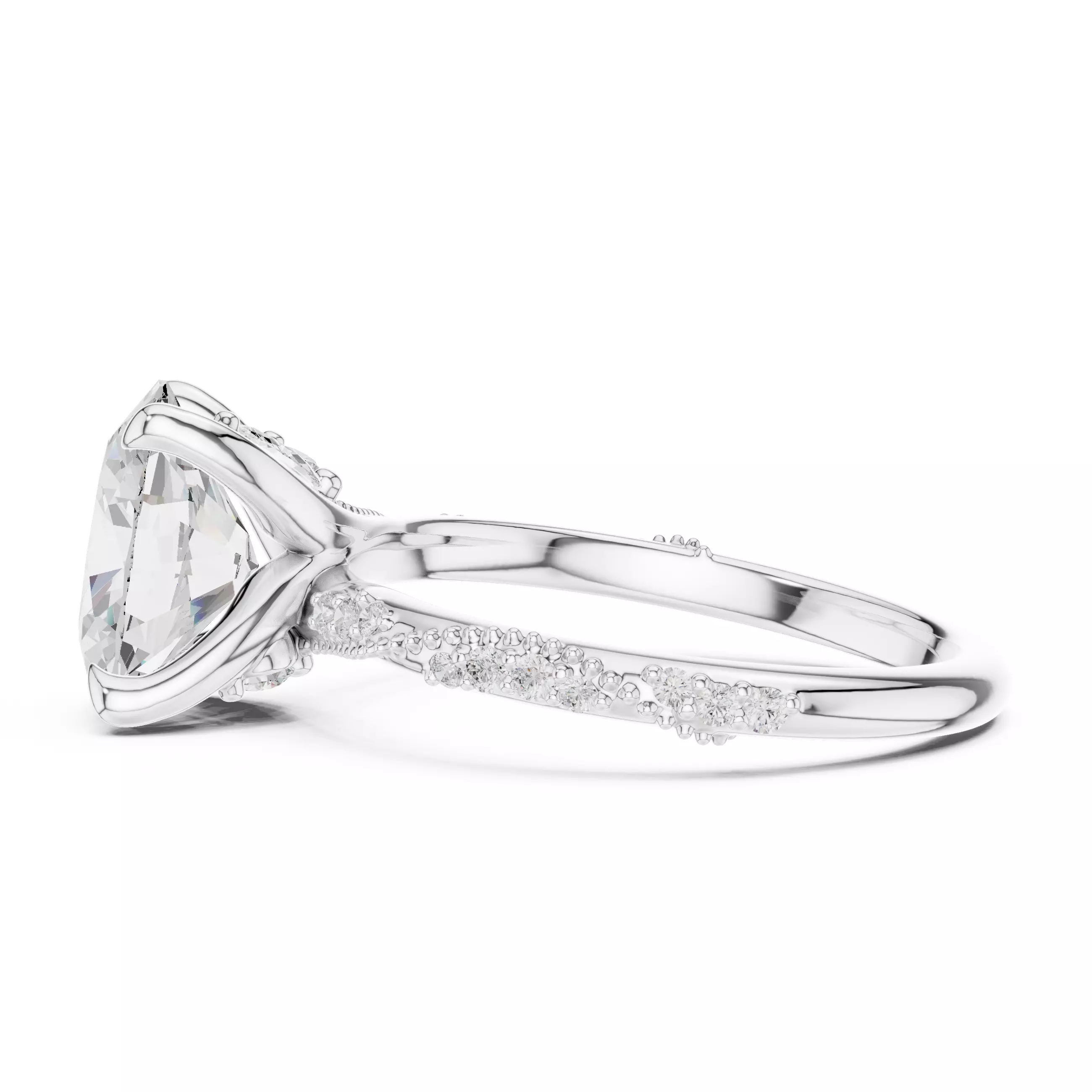 10x8mm Oval Cut Crossover Hidden Marquise Cut Ring 3DM STL Video 3D print model_11