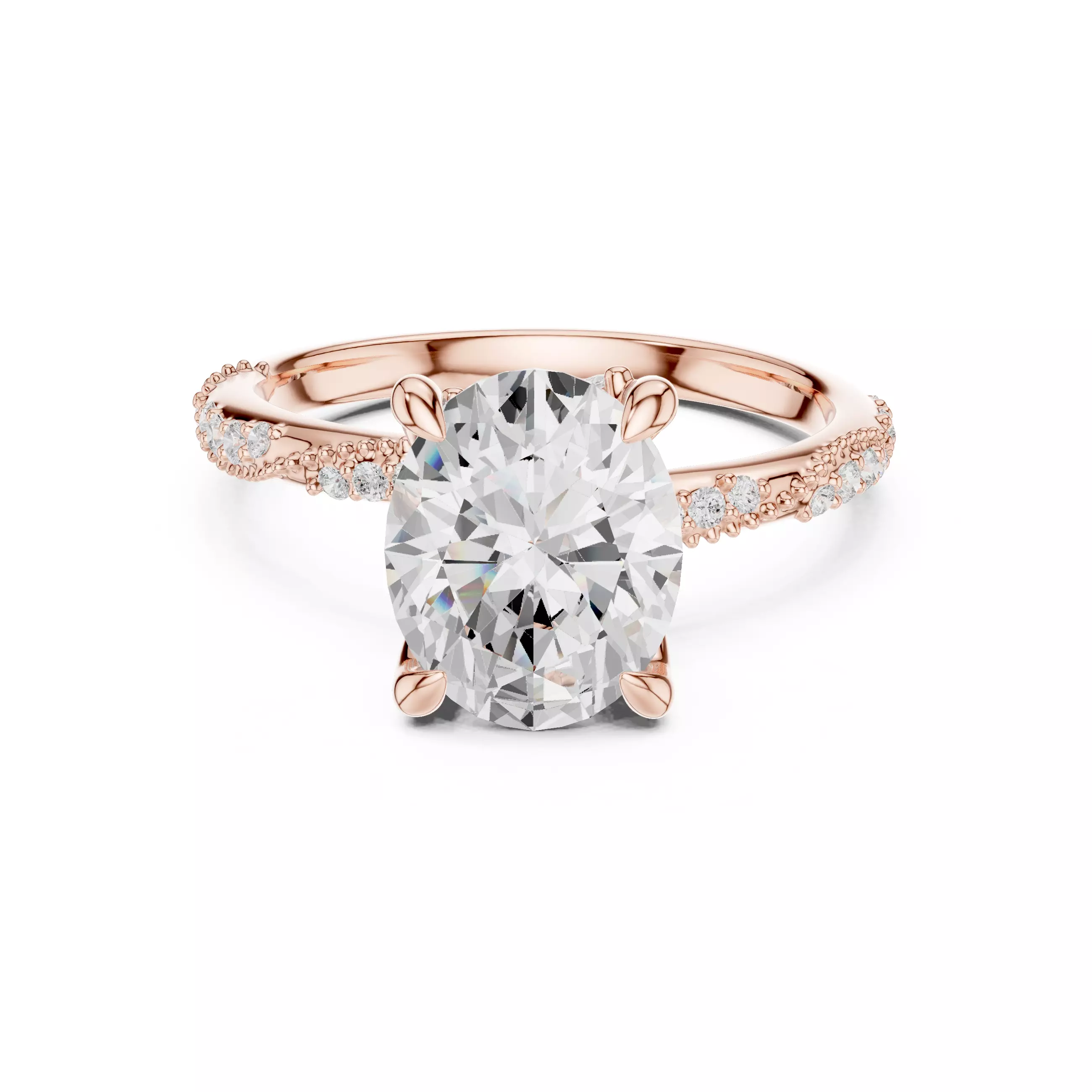 10x8mm Oval Cut Crossover Hidden Marquise Cut Ring 3DM STL Video 3D print model_0