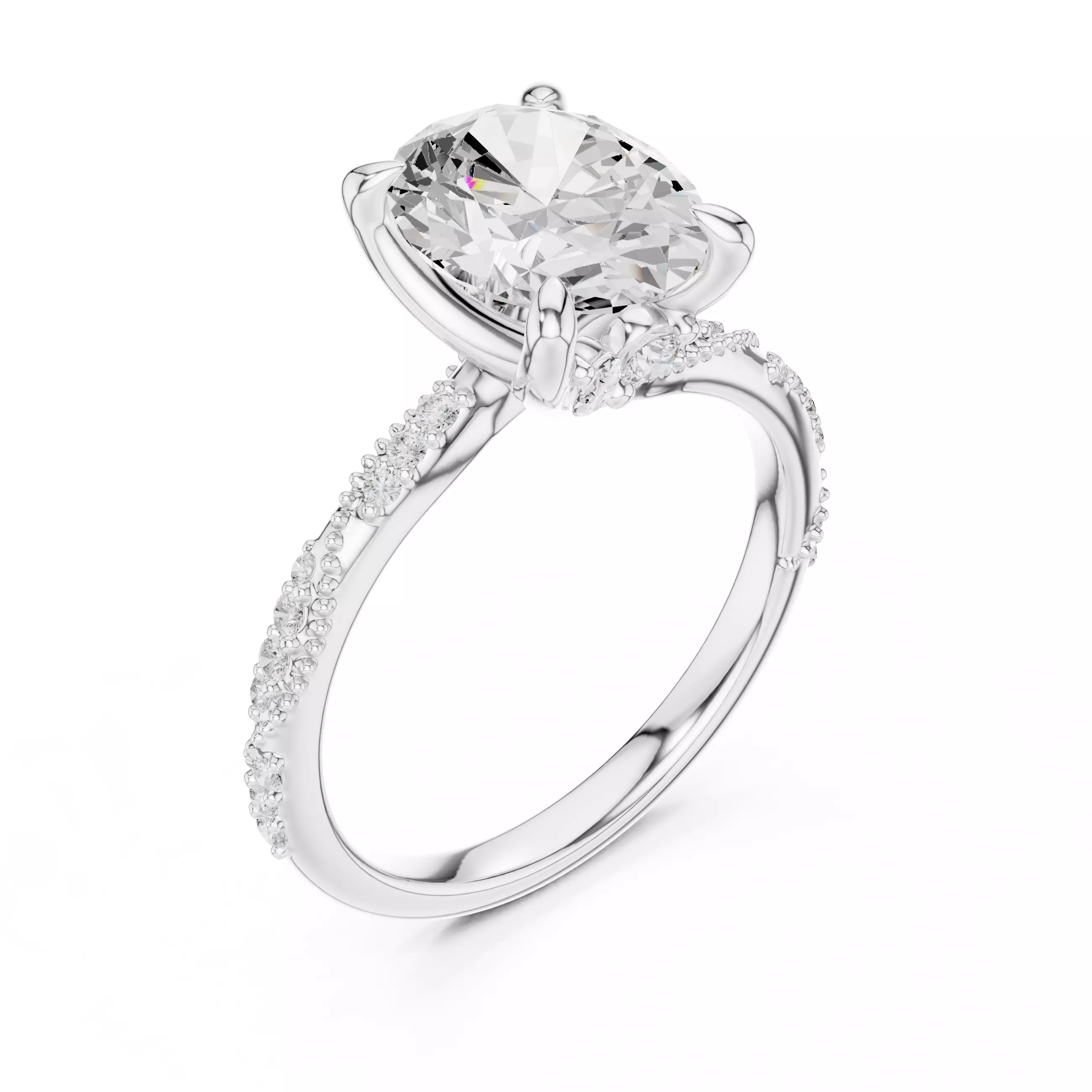 10x8mm Oval Cut Crossover Hidden Marquise Cut Ring 3DM STL Video 3D print model_10