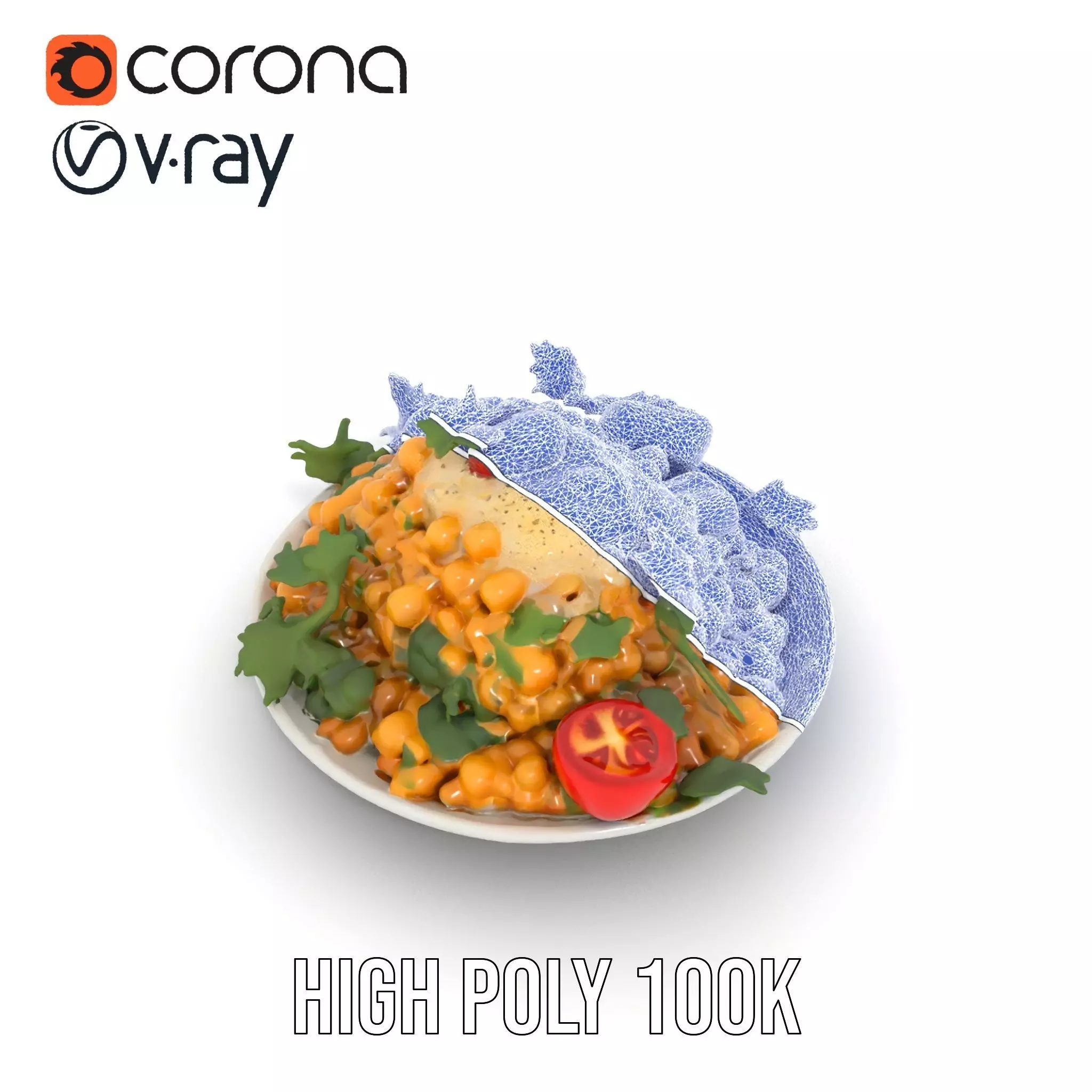 Chickpea Salad model pack Low-poly 3D model_24