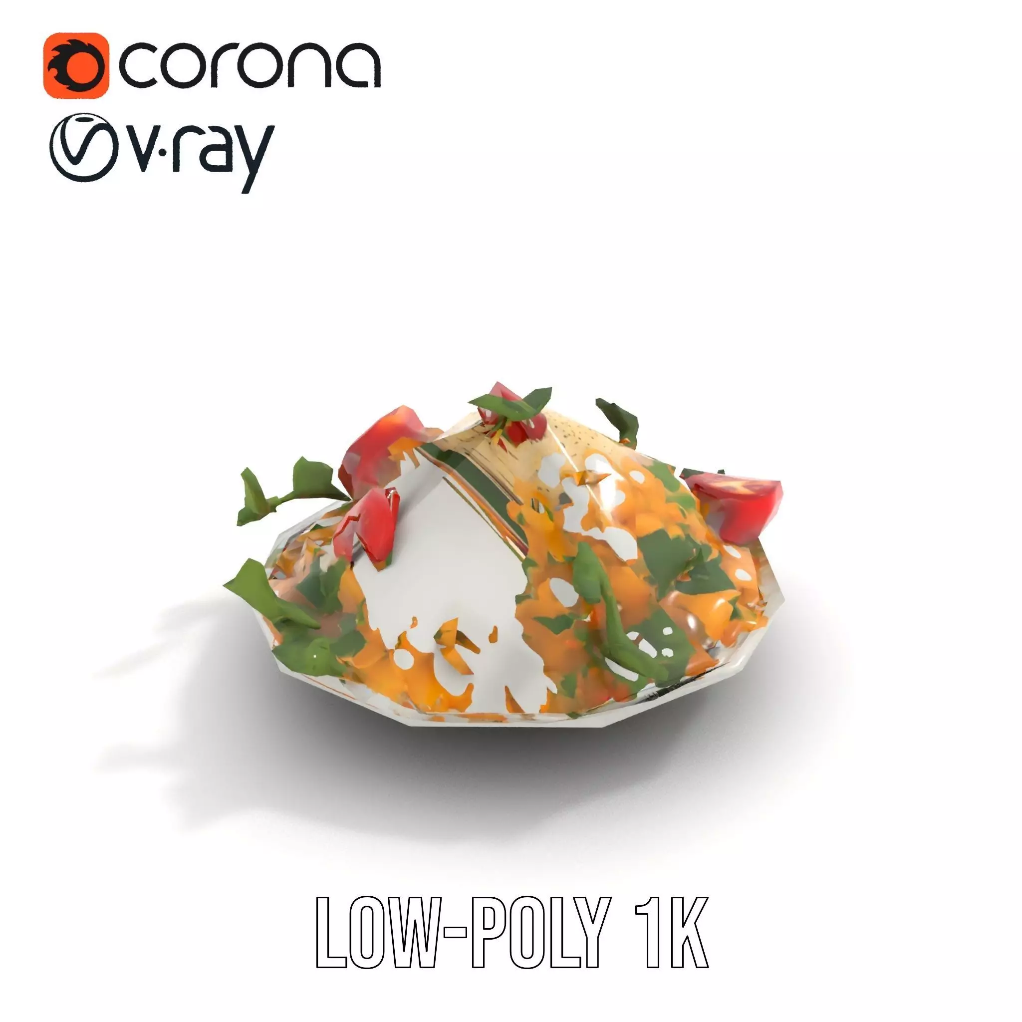 Chickpea Salad model pack Low-poly 3D model_7