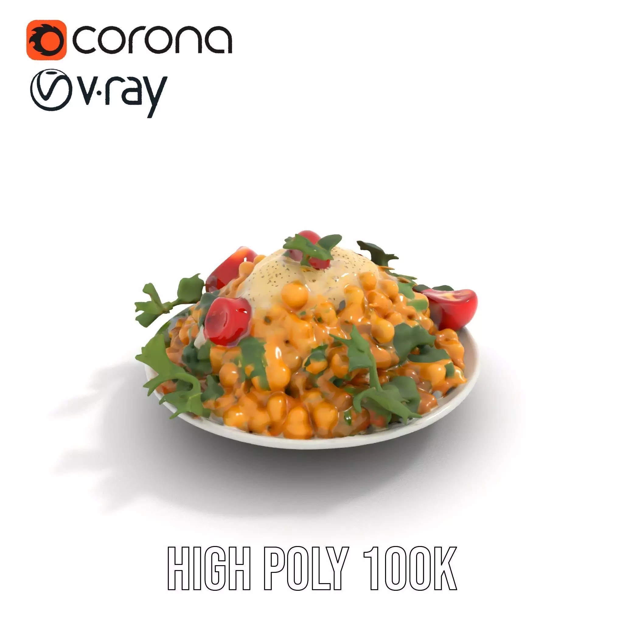 Chickpea Salad model pack Low-poly 3D model_15