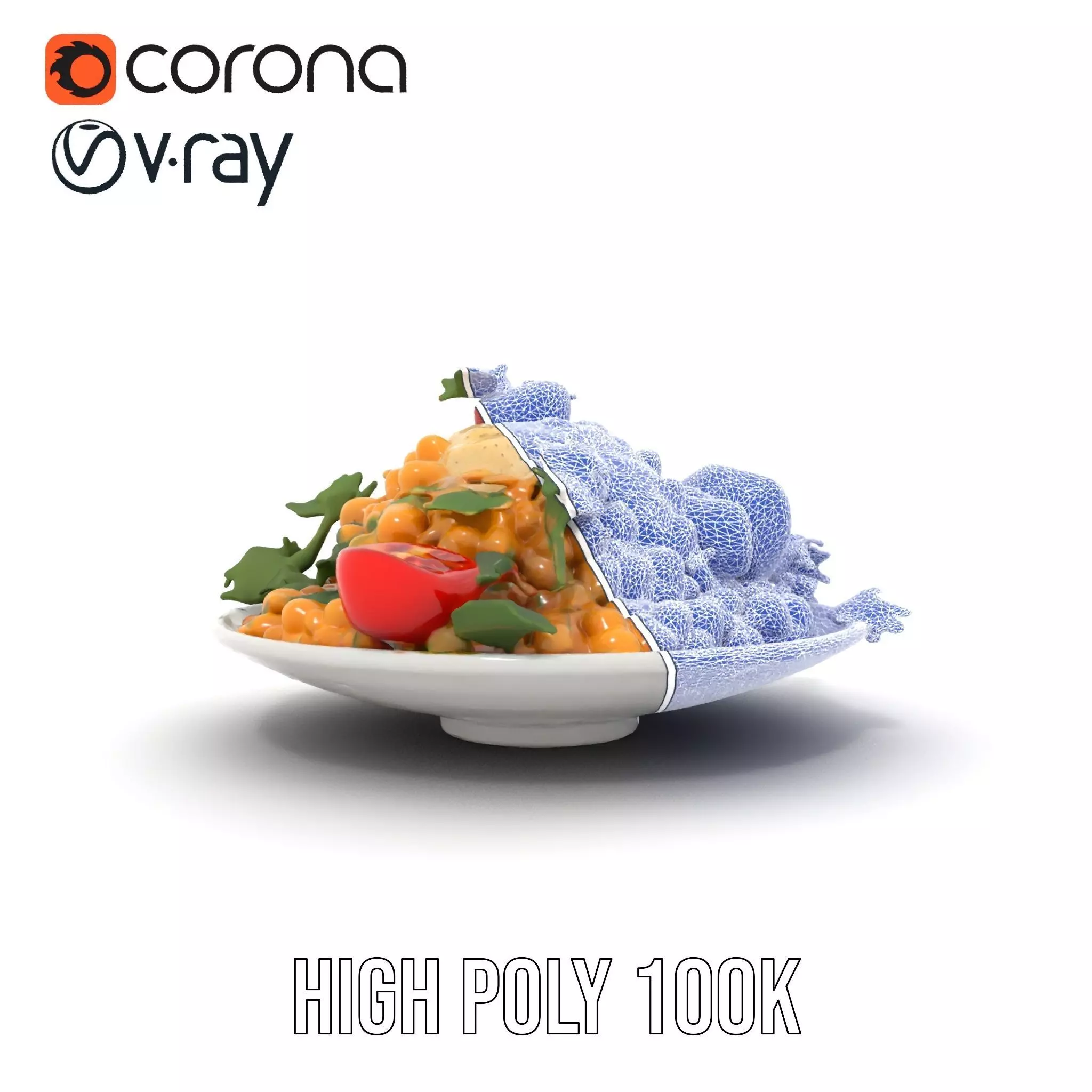 Chickpea Salad model pack Low-poly 3D model_30