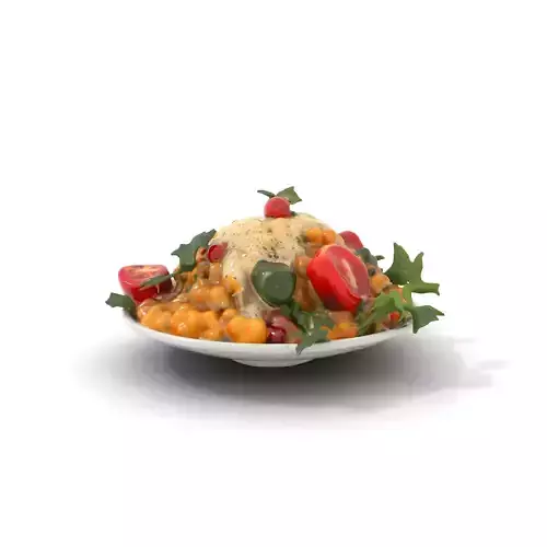 Chickpea Salad model pack Low-poly 3D model