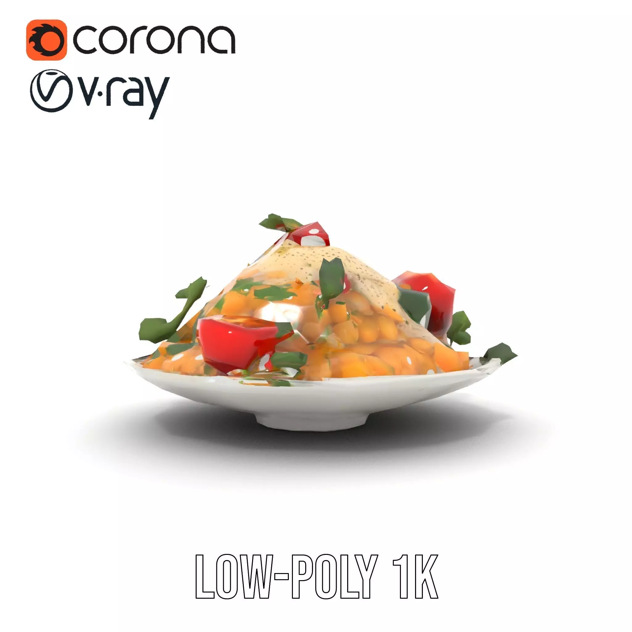 Chickpea Salad model pack Low-poly 3D model_20