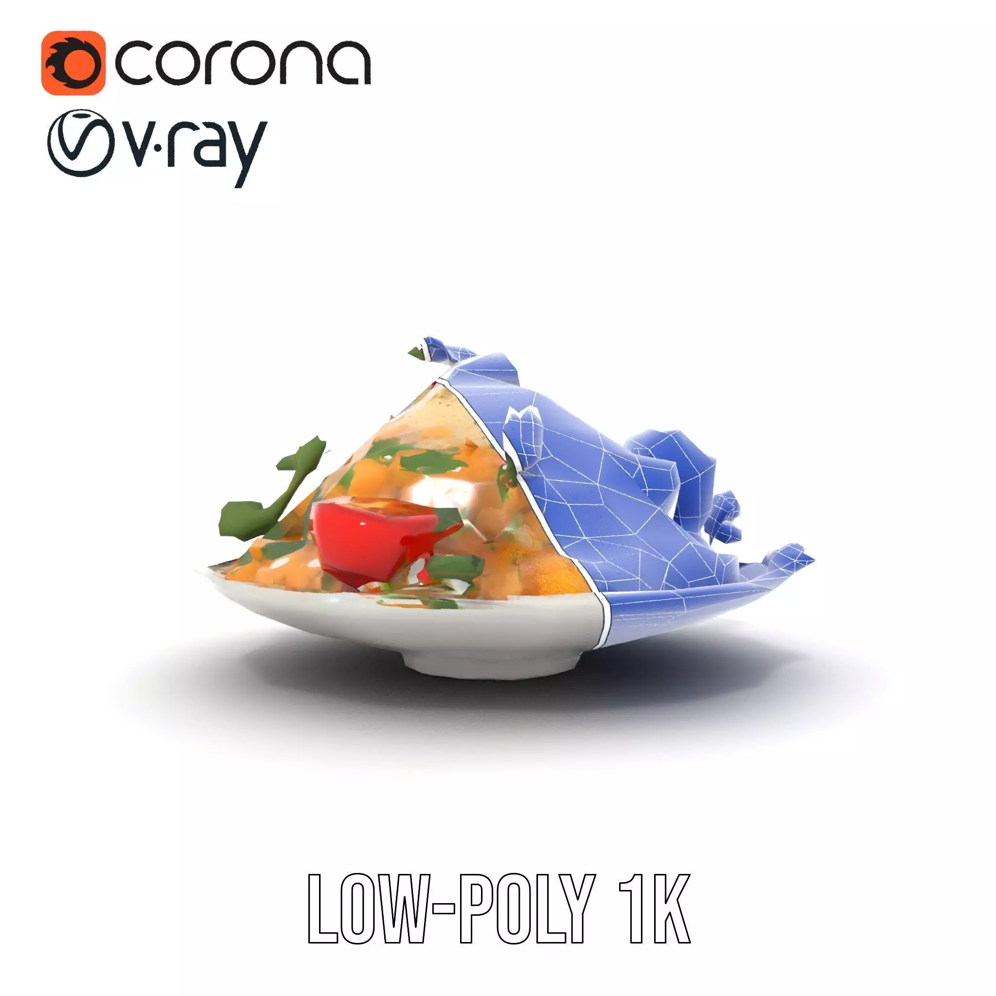 Chickpea Salad model pack Low-poly 3D model_25