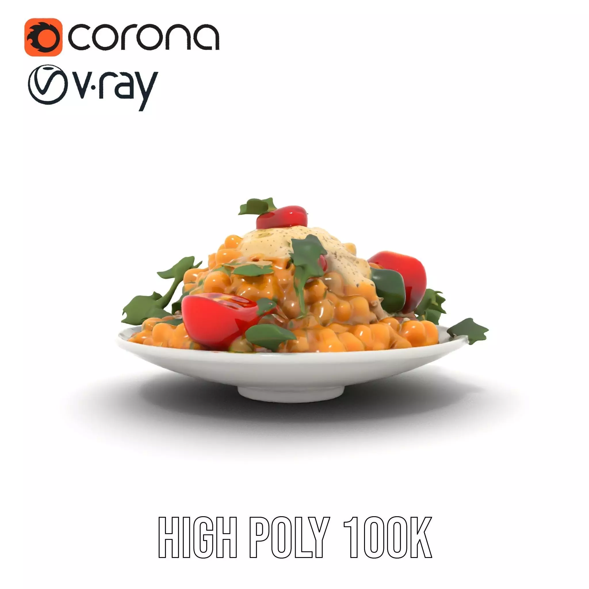 Chickpea Salad model pack Low-poly 3D model_21