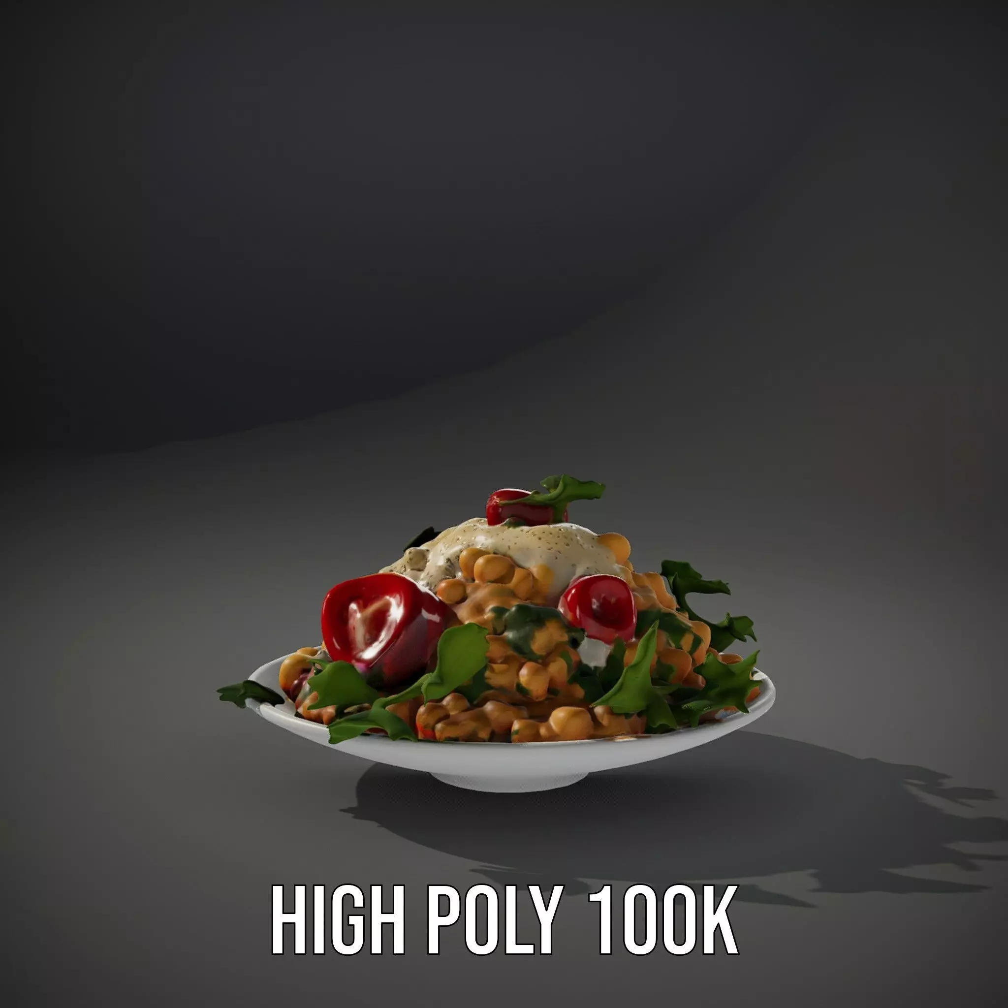 Chickpea Salad model pack Low-poly 3D model_8