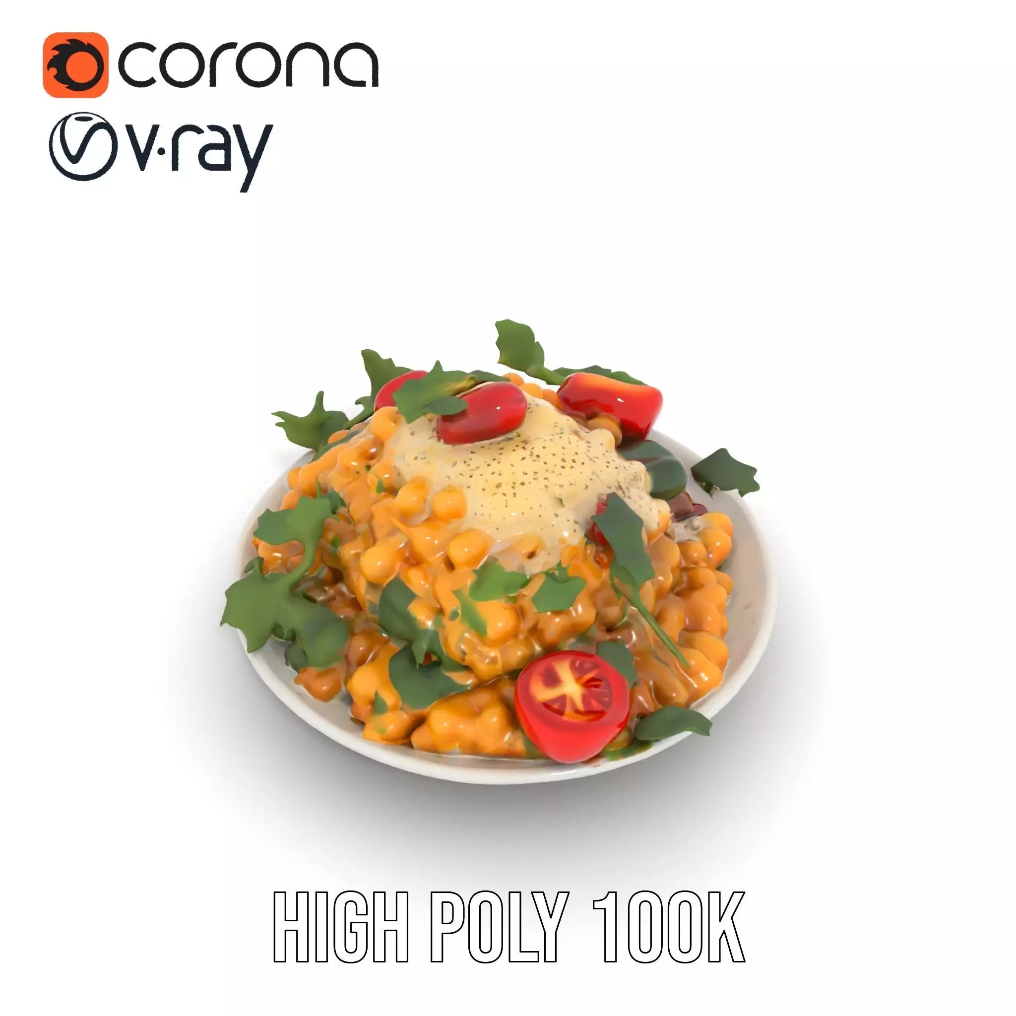 Chickpea Salad model pack Low-poly 3D model_29