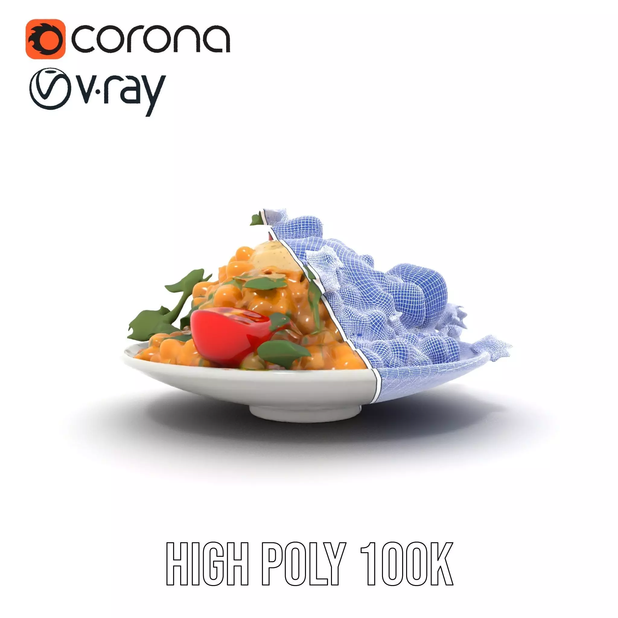 Chickpea Salad model pack Low-poly 3D model_33