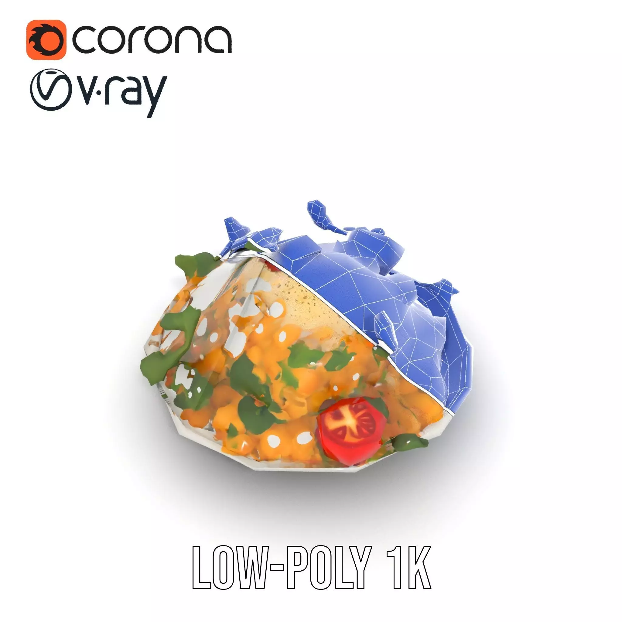 Chickpea Salad model pack Low-poly 3D model_23