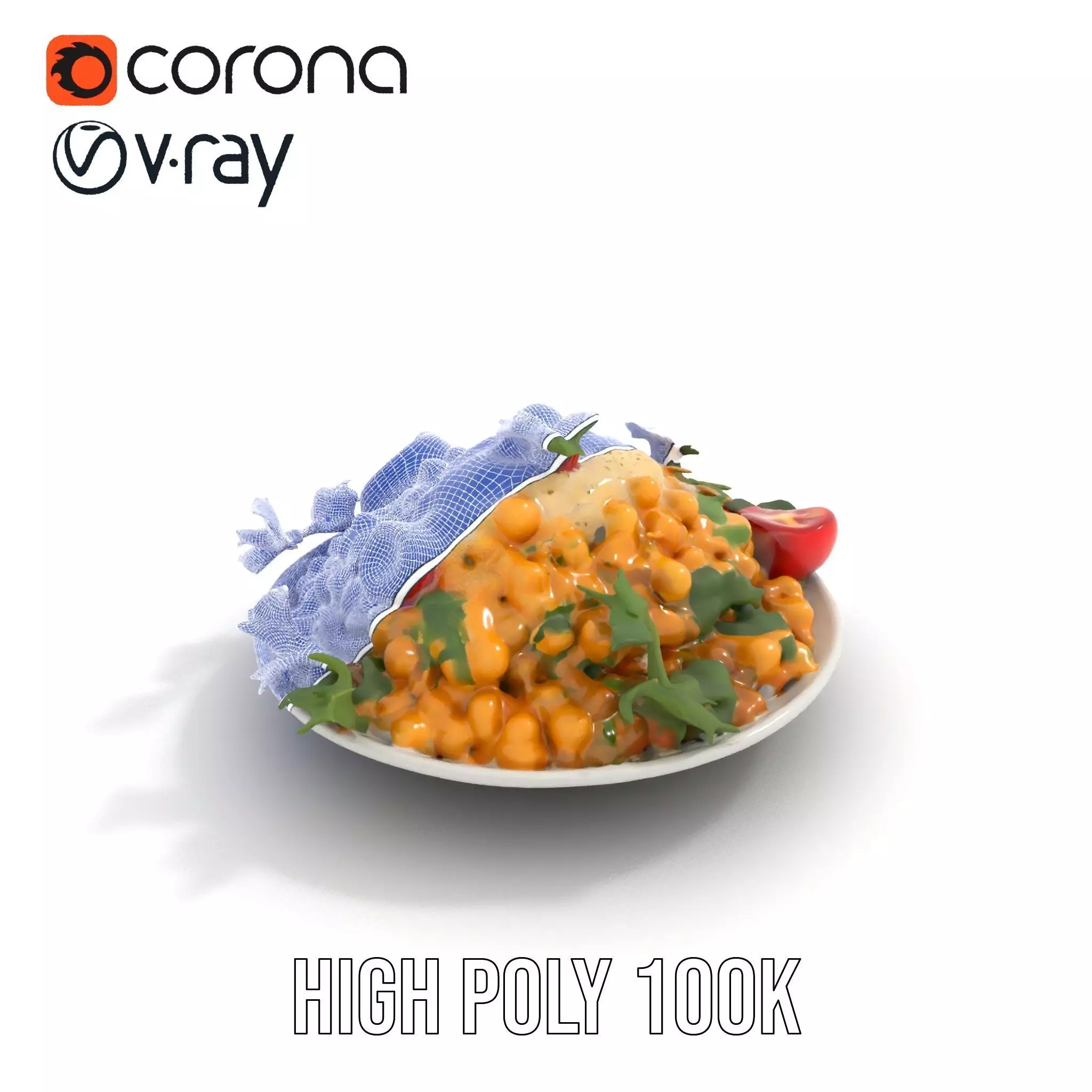 Chickpea Salad model pack Low-poly 3D model_32