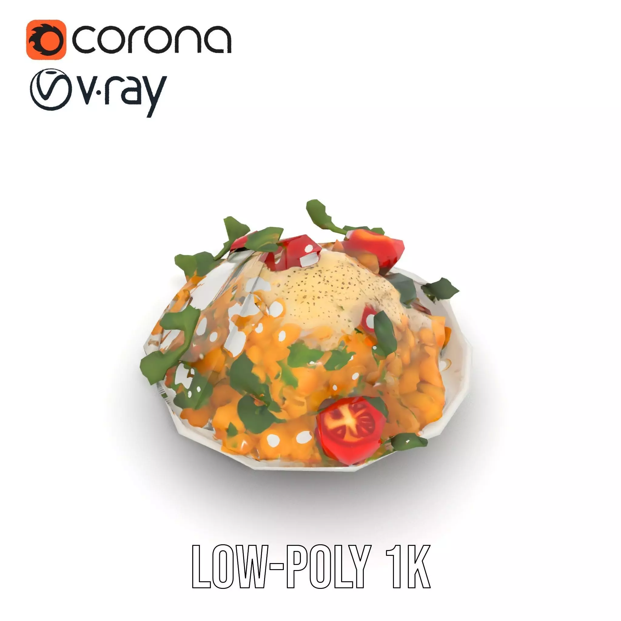 Chickpea Salad model pack Low-poly 3D model_12