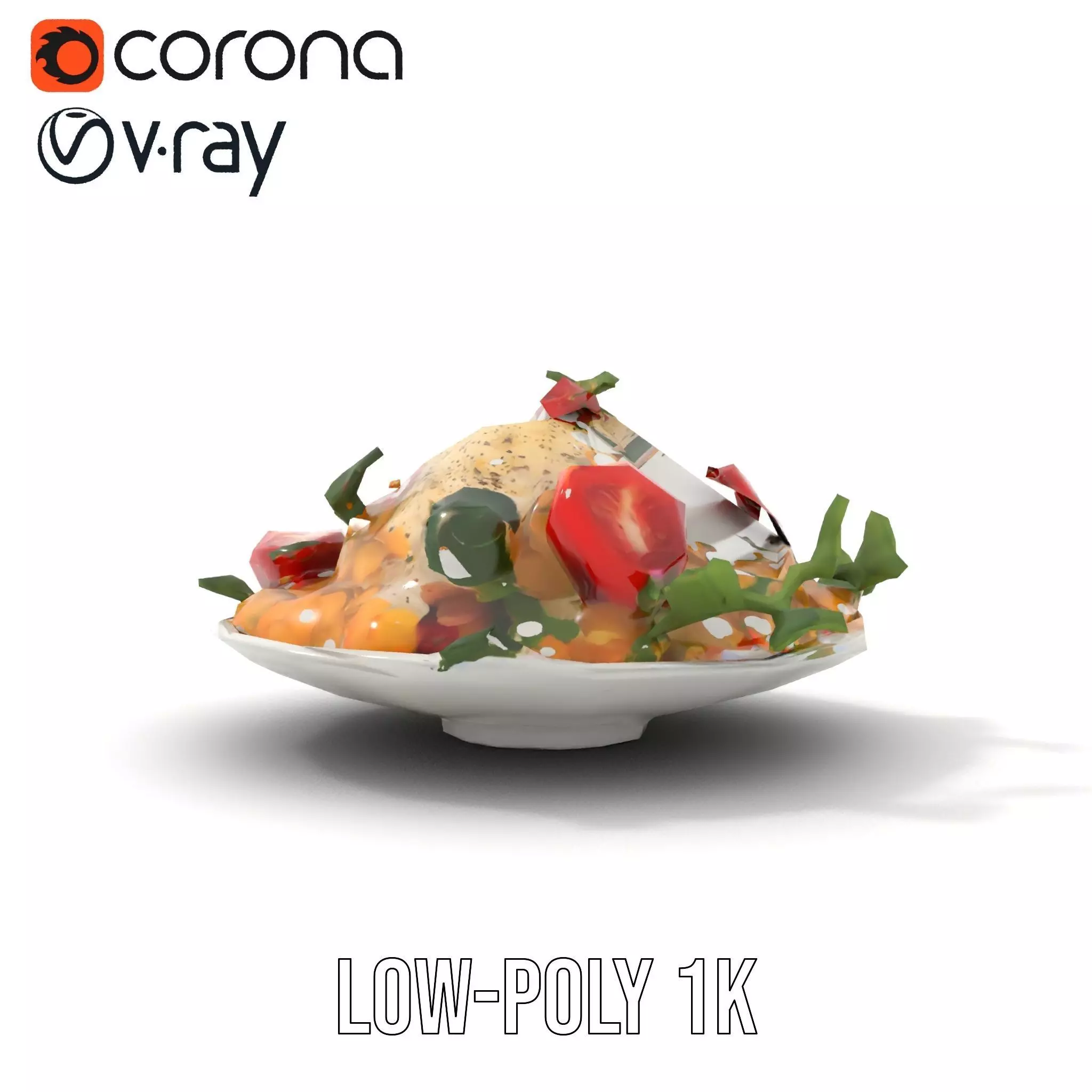 Chickpea Salad model pack Low-poly 3D model_17