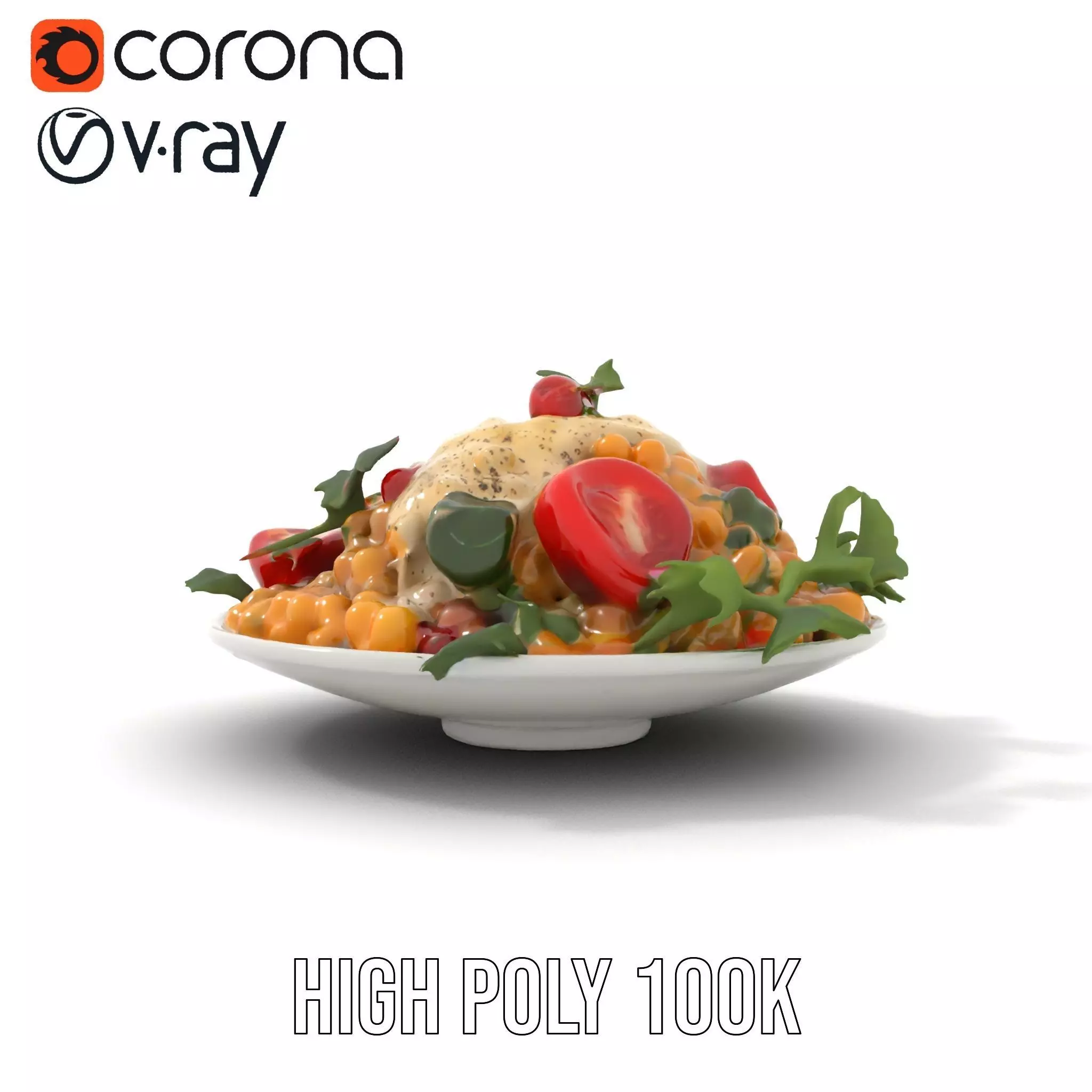 Chickpea Salad model pack Low-poly 3D model_18