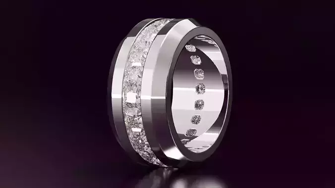 Channel Set Radiant Square Eternity Ring N08 3036CT EU54