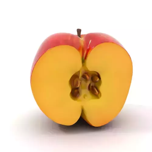 Red Apple Sliced model pack Low-poly 3D model