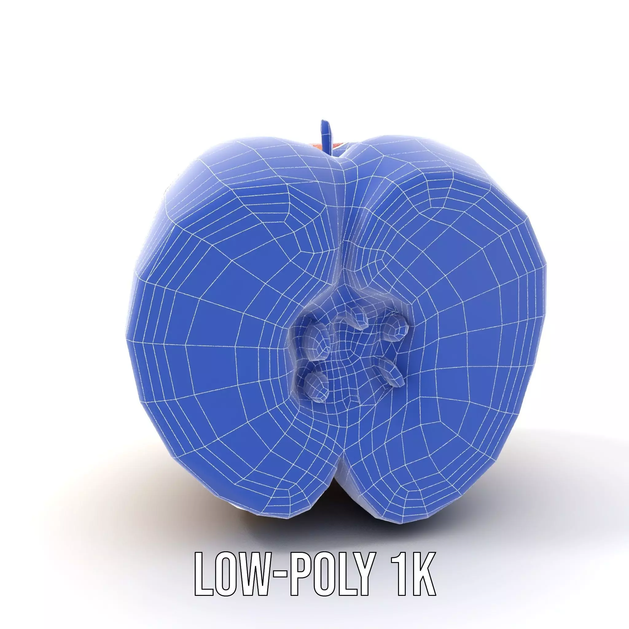 Red Apple Sliced model pack Low-poly 3D model_14