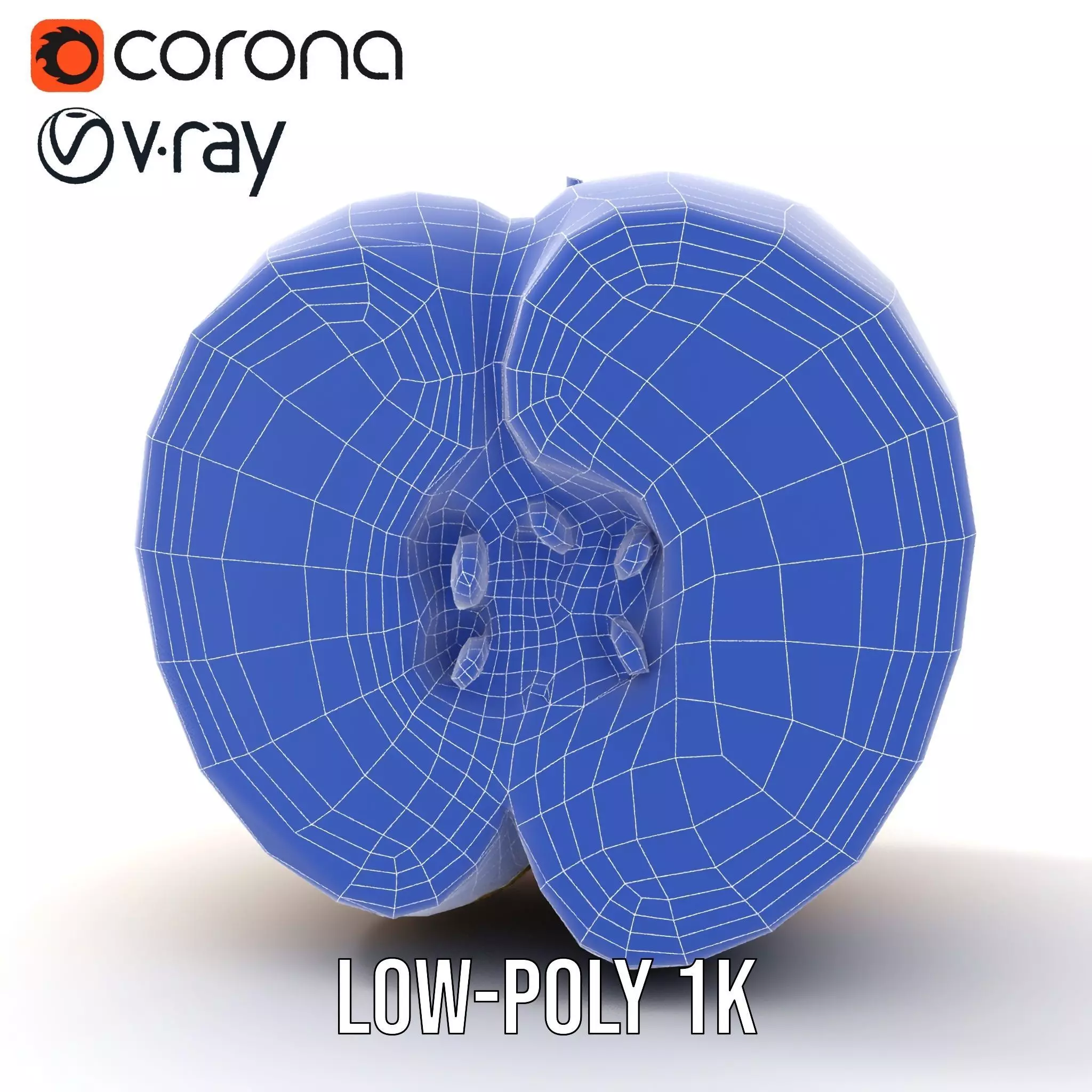 Red Apple Sliced model pack Low-poly 3D model_30