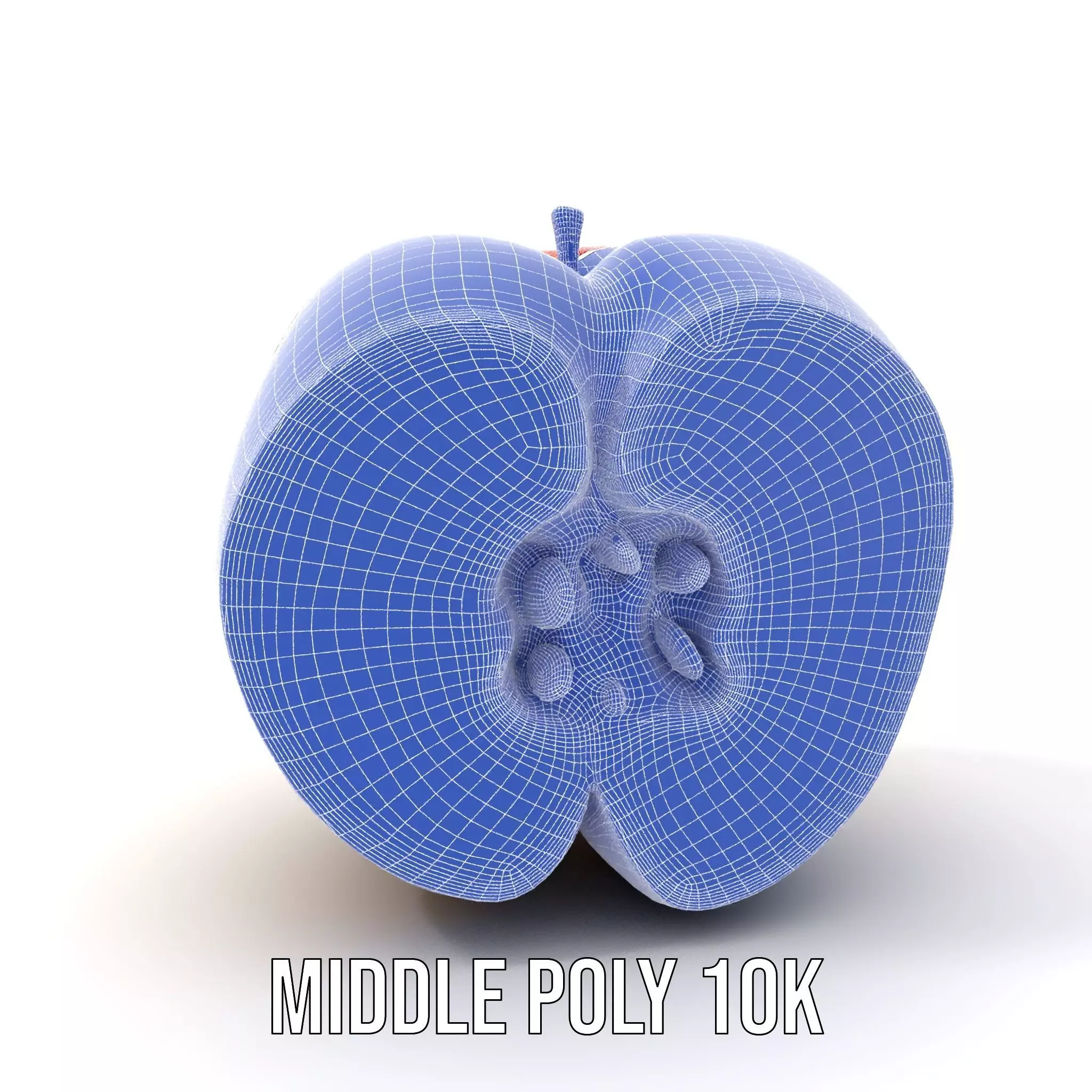 Red Apple Sliced model pack Low-poly 3D model_11