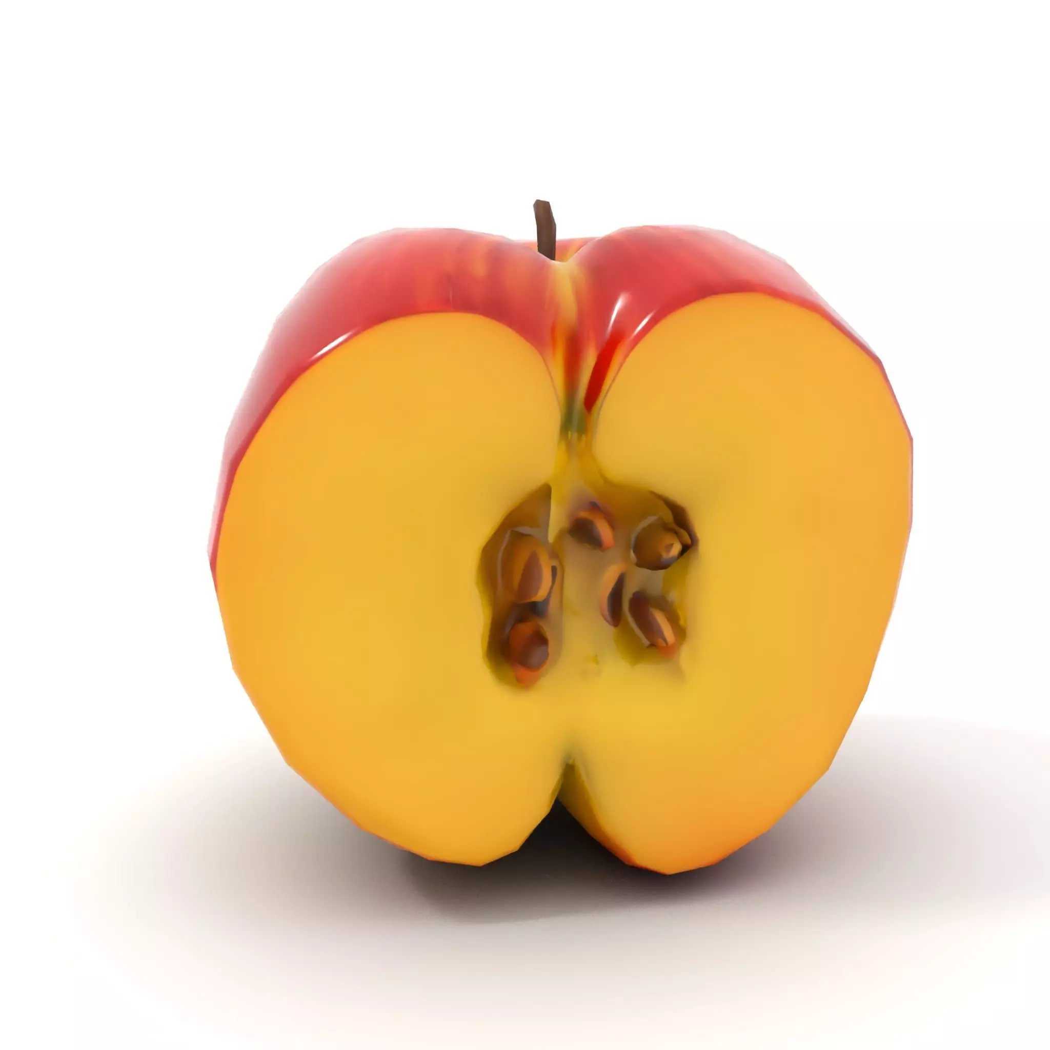 Red Apple Sliced model pack Low-poly 3D model_9