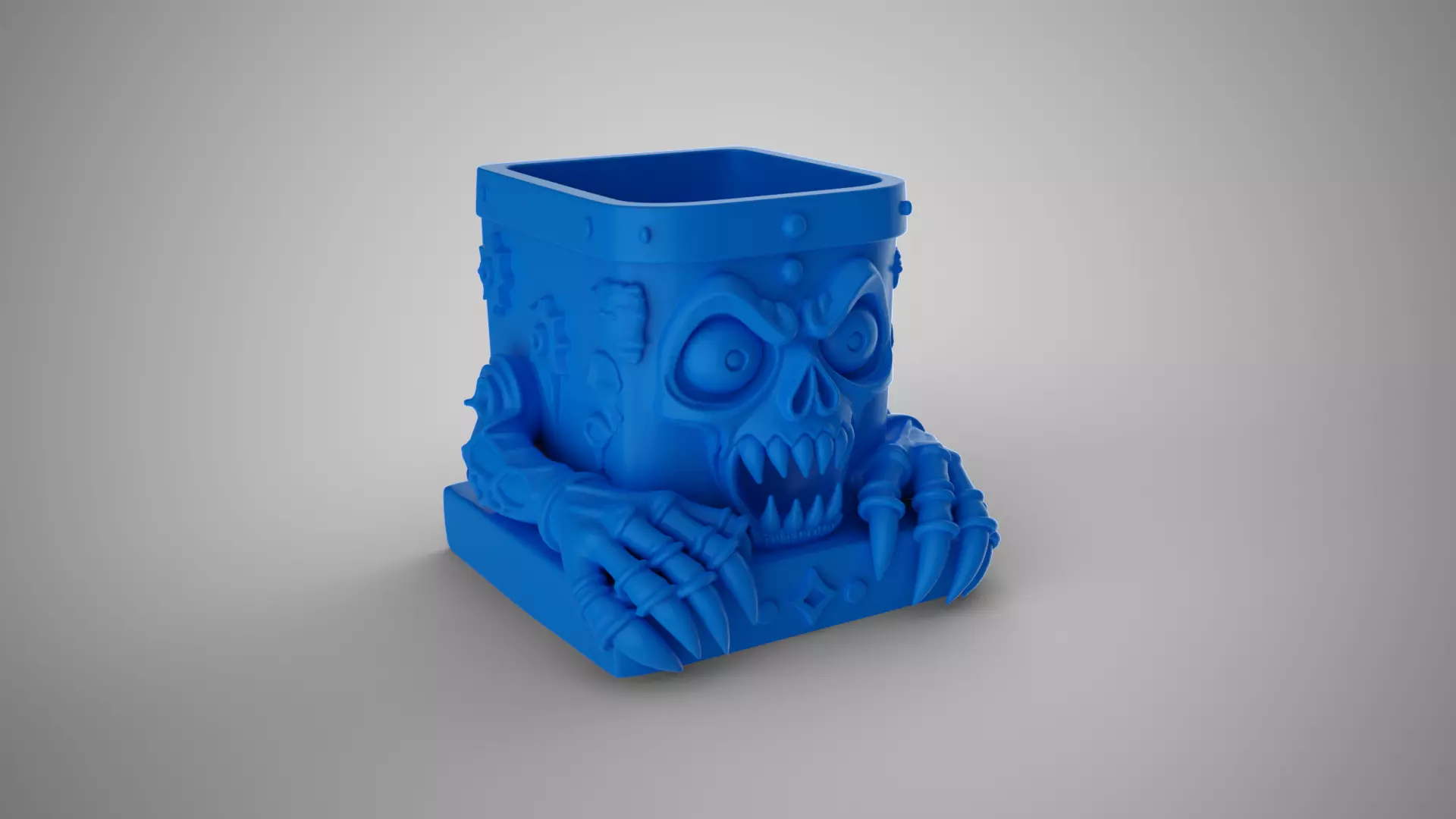Monster Halloween Pen Holder 3D print model_0