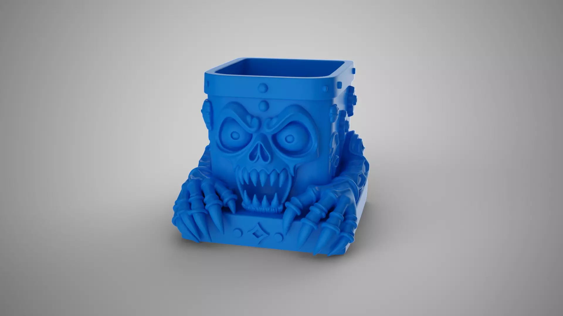 Monster Halloween Pen Holder 3D print model_10