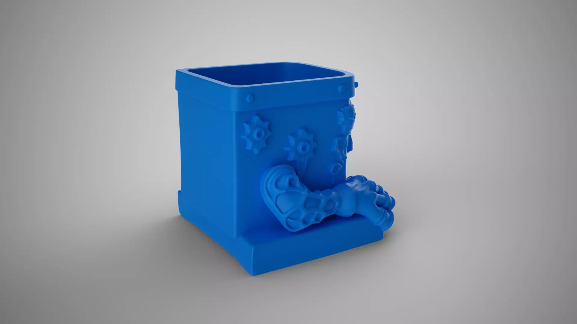 Monster Halloween Pen Holder 3D print model_5