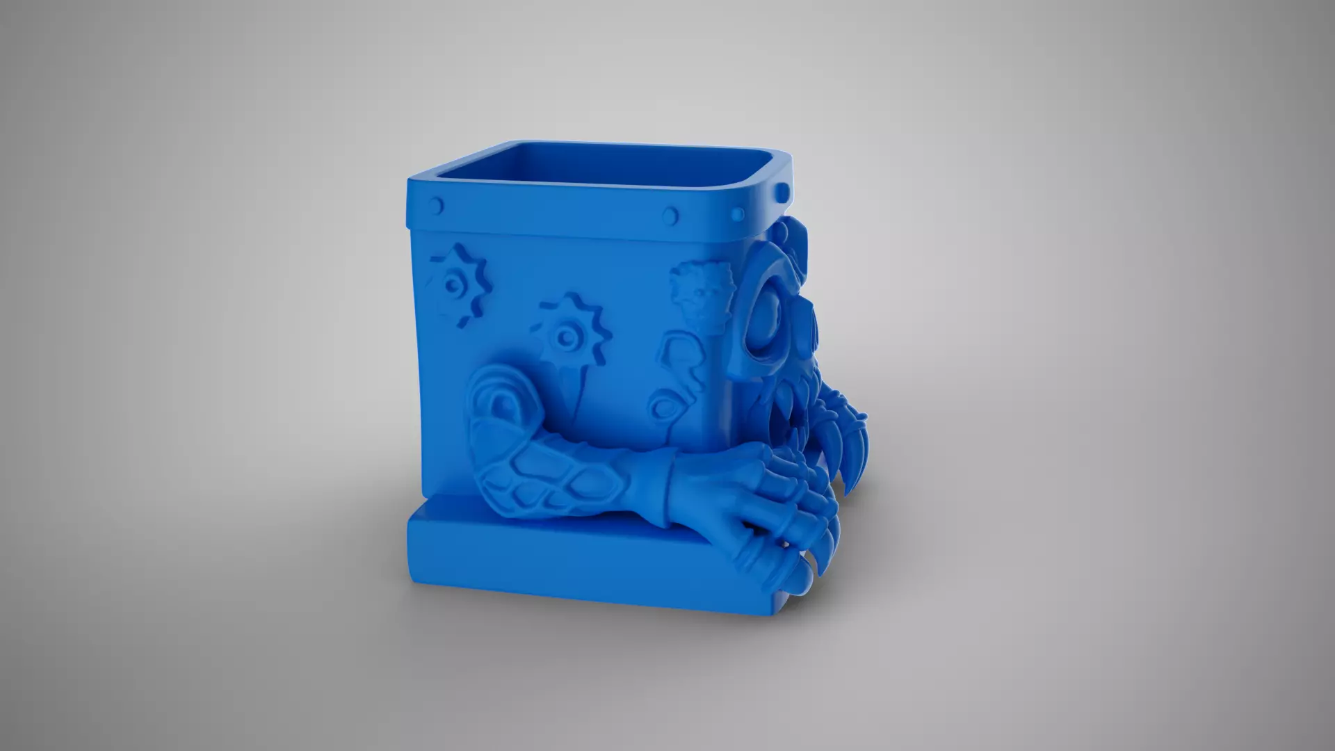 Monster Halloween Pen Holder 3D print model_4