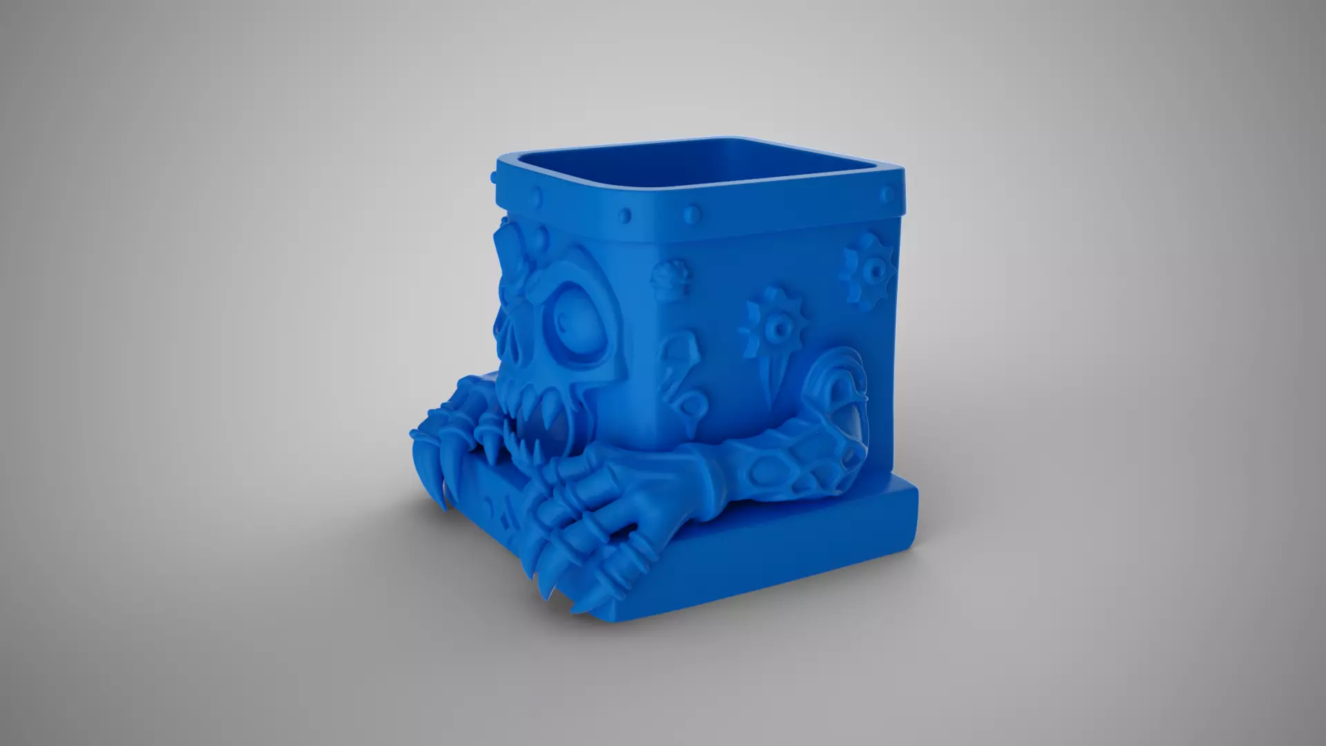 Monster Halloween Pen Holder 3D print model_9
