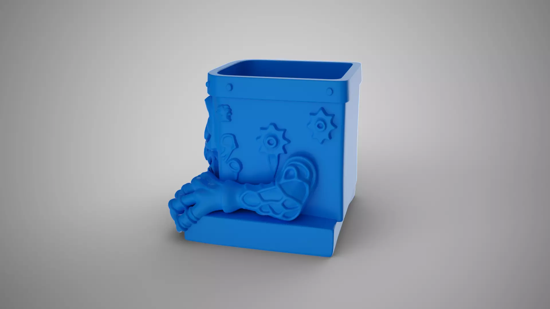 Monster Halloween Pen Holder 3D print model_8