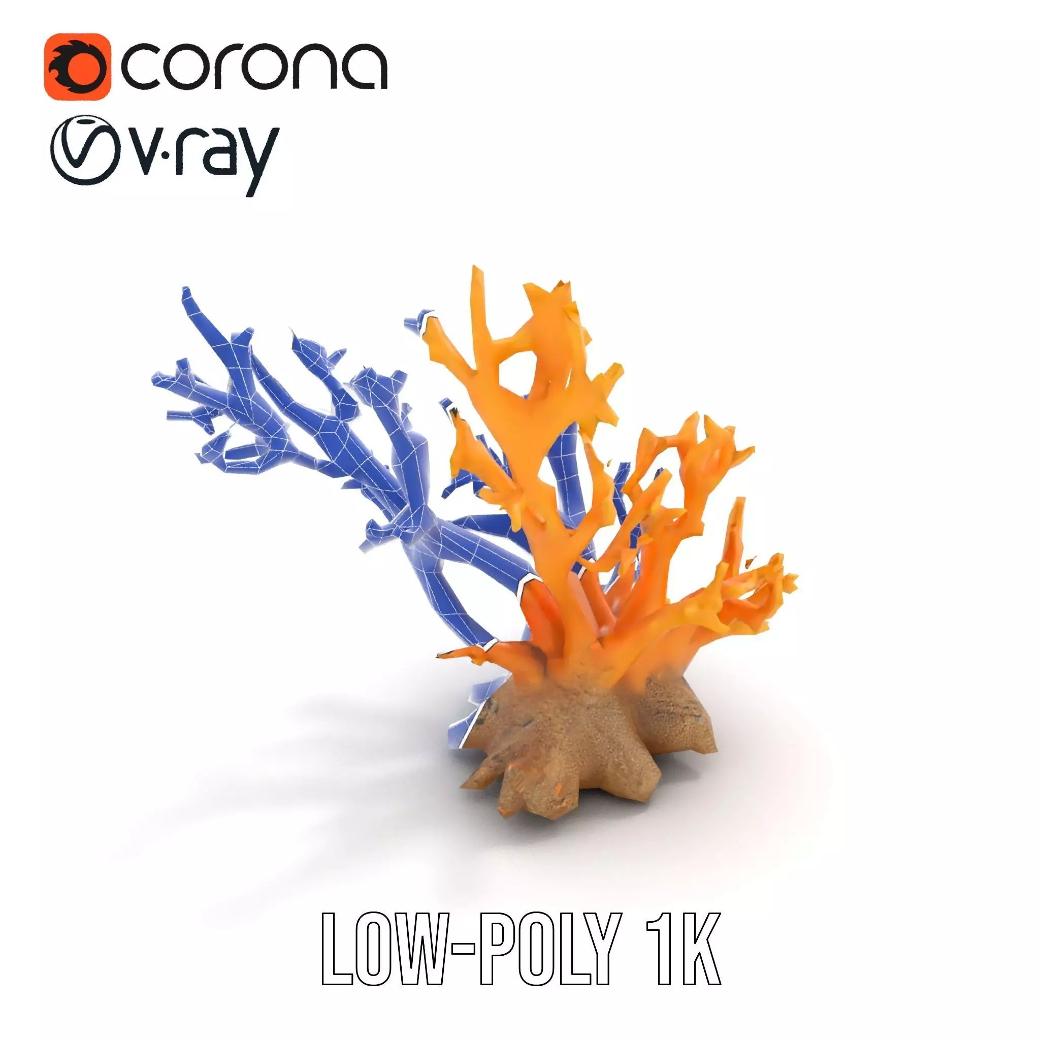Vivid Coral Reef model pack Low-poly 3D model_25