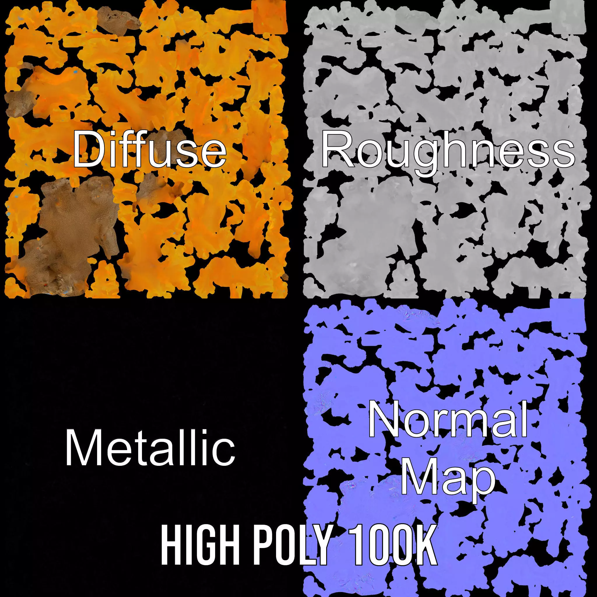 Vivid Coral Reef model pack Low-poly 3D model_3