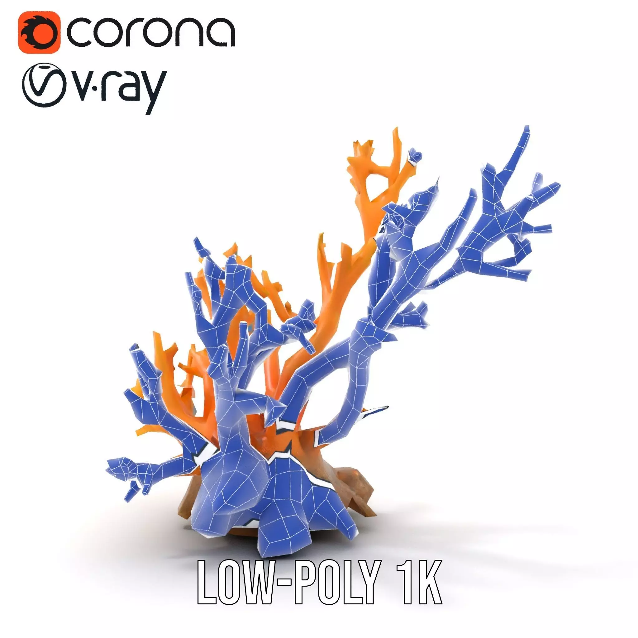 Vivid Coral Reef model pack Low-poly 3D model_30