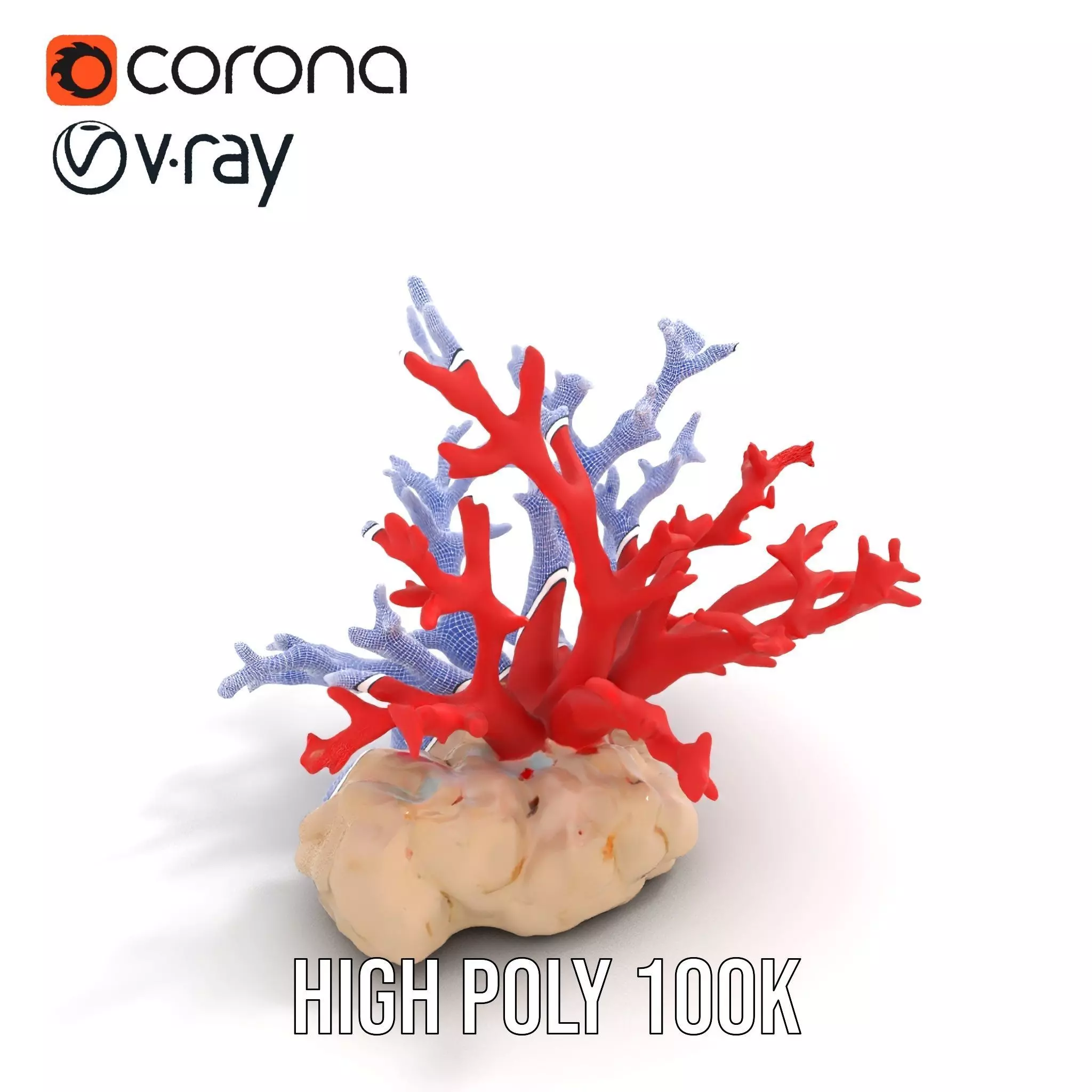 Vibrant Coral Reef model pack Low-poly 3D model_20
