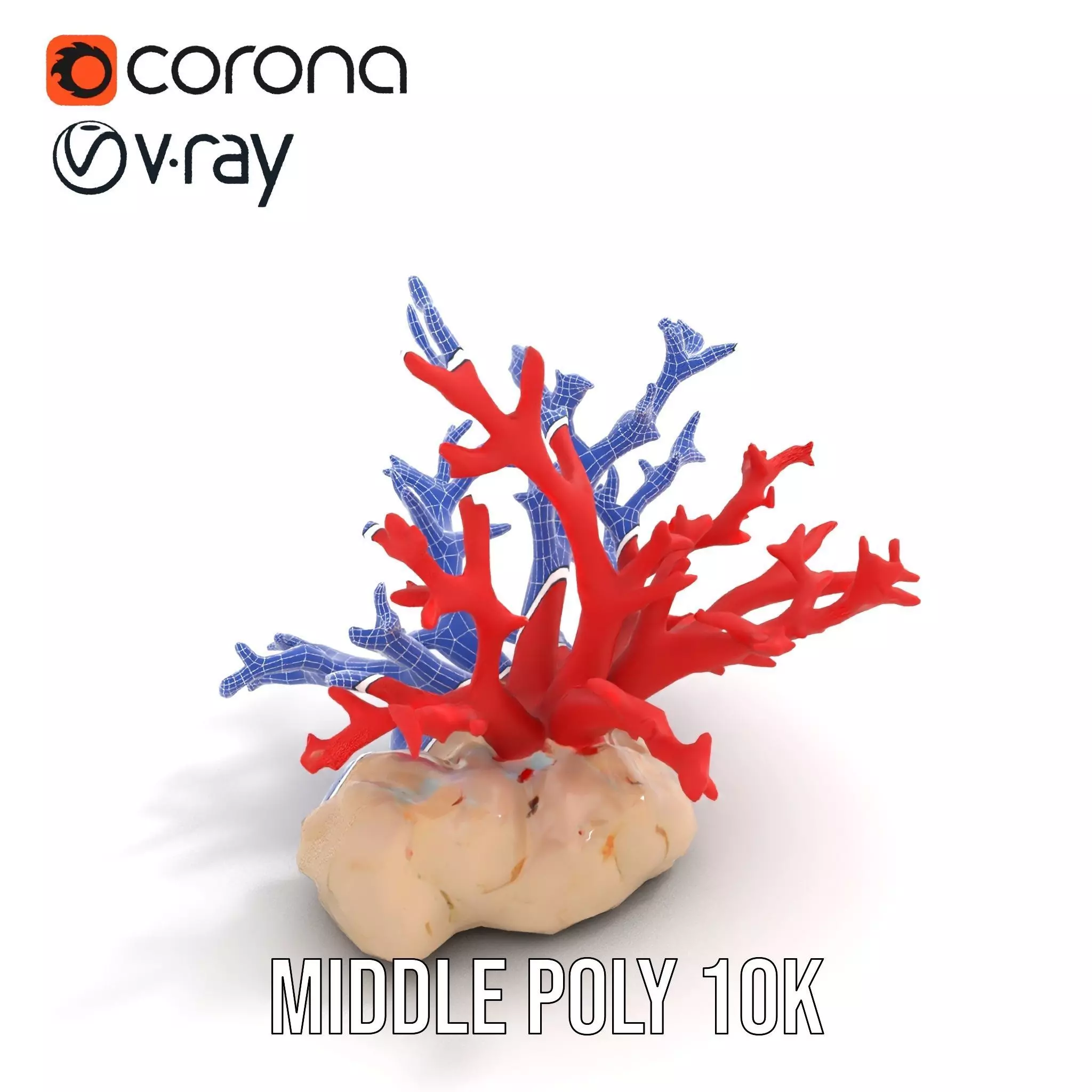 Vibrant Coral Reef model pack Low-poly 3D model_21