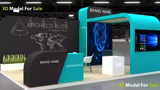 3d model exhibition booth