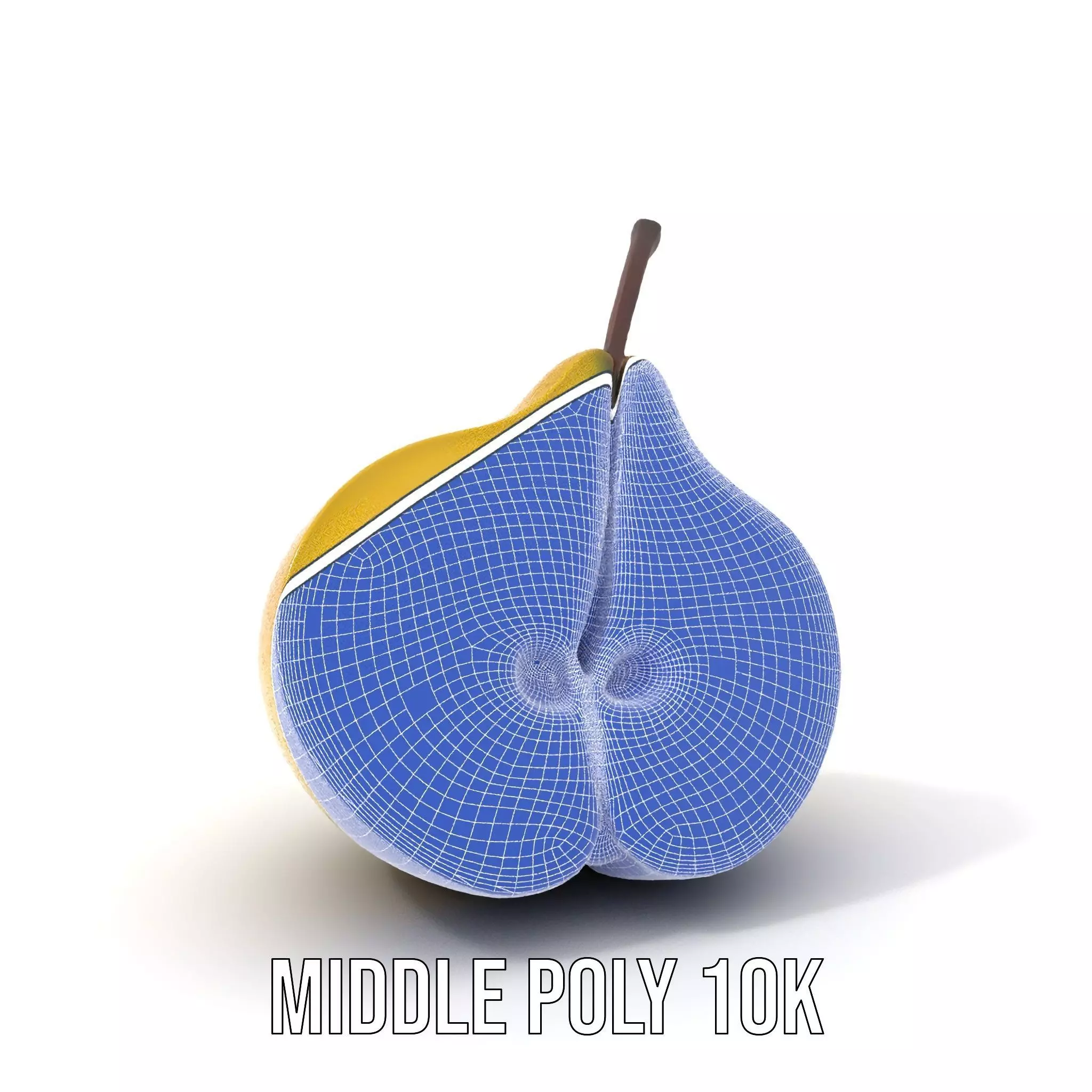Golden Pear Slice model pack Low-poly 3D model_18