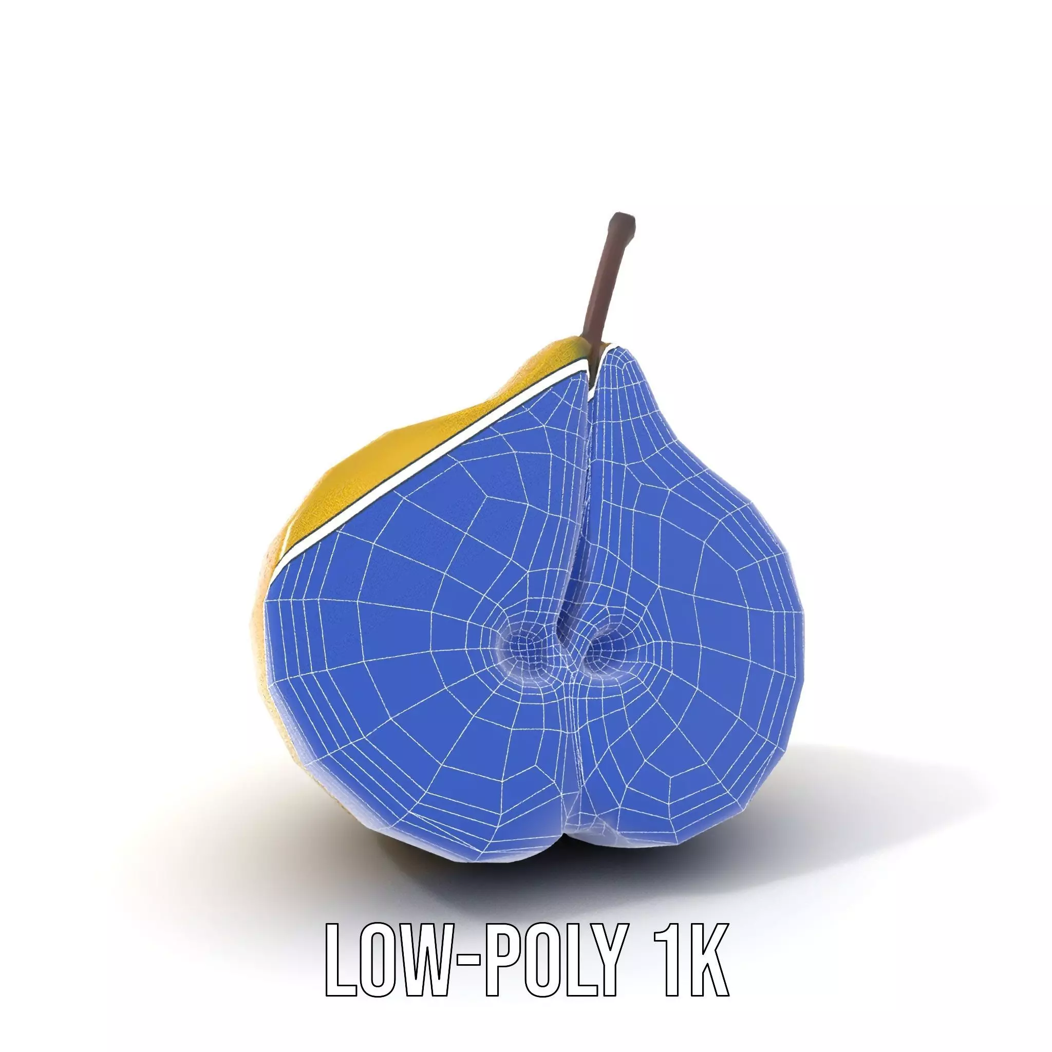 Golden Pear Slice model pack Low-poly 3D model_19