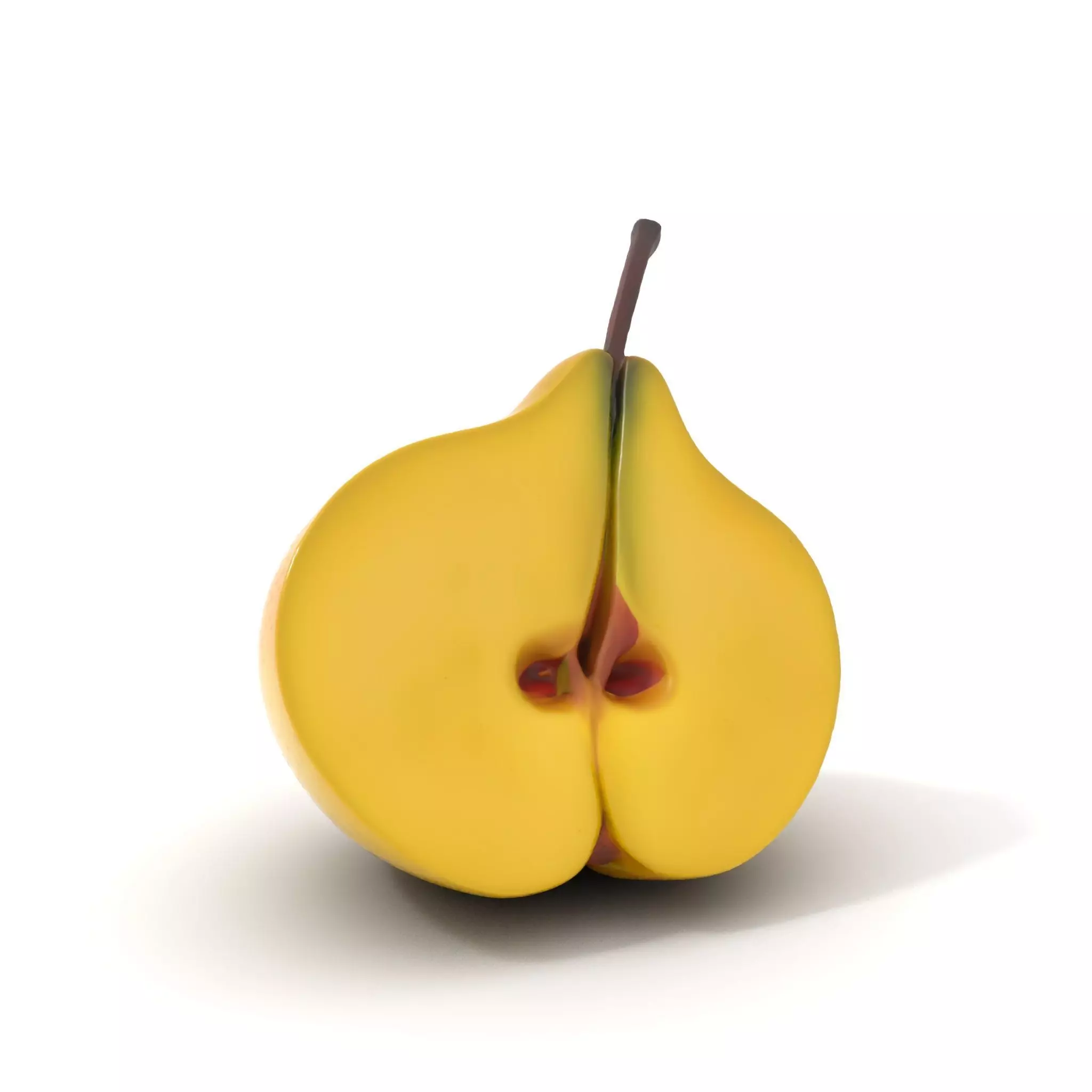 Golden Pear Slice model pack Low-poly 3D model_0