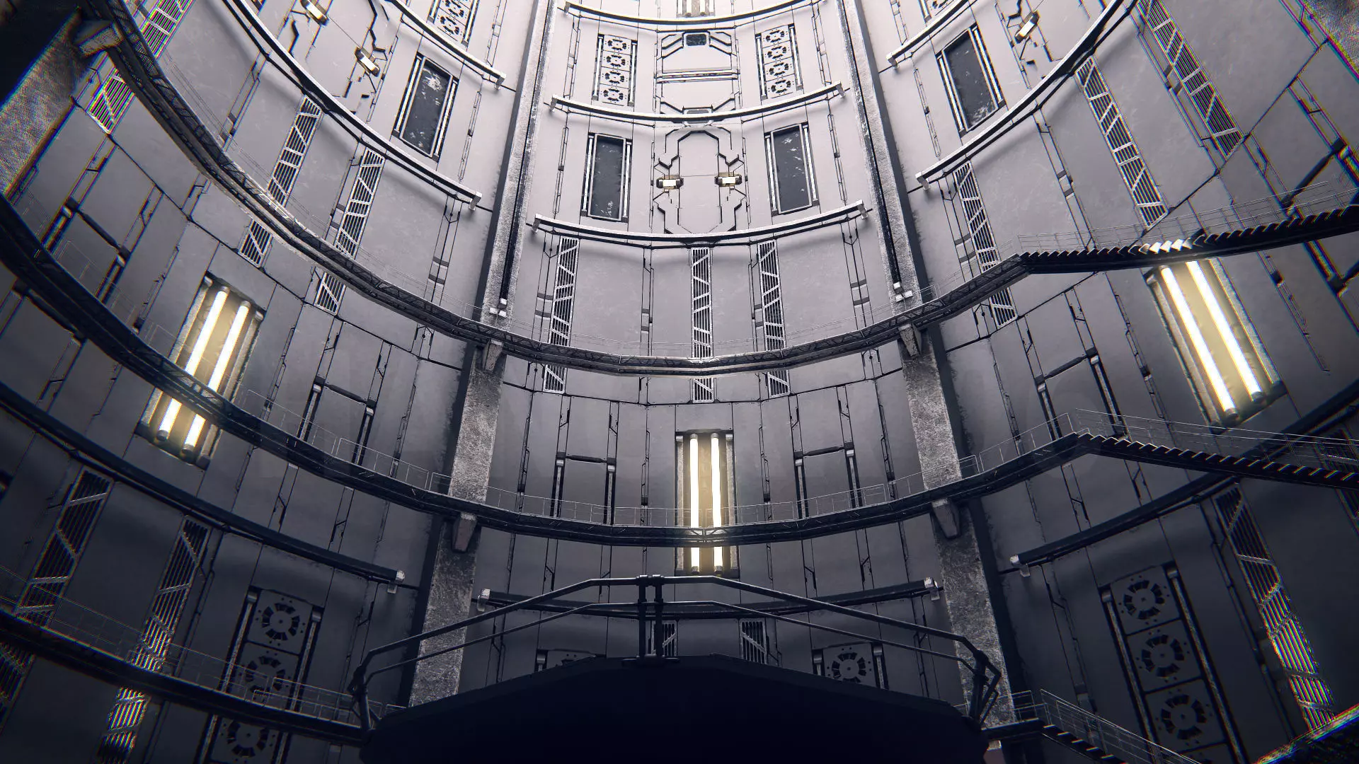 Hangar 06 Sci-Fi PBR Low-poly 3D model_1