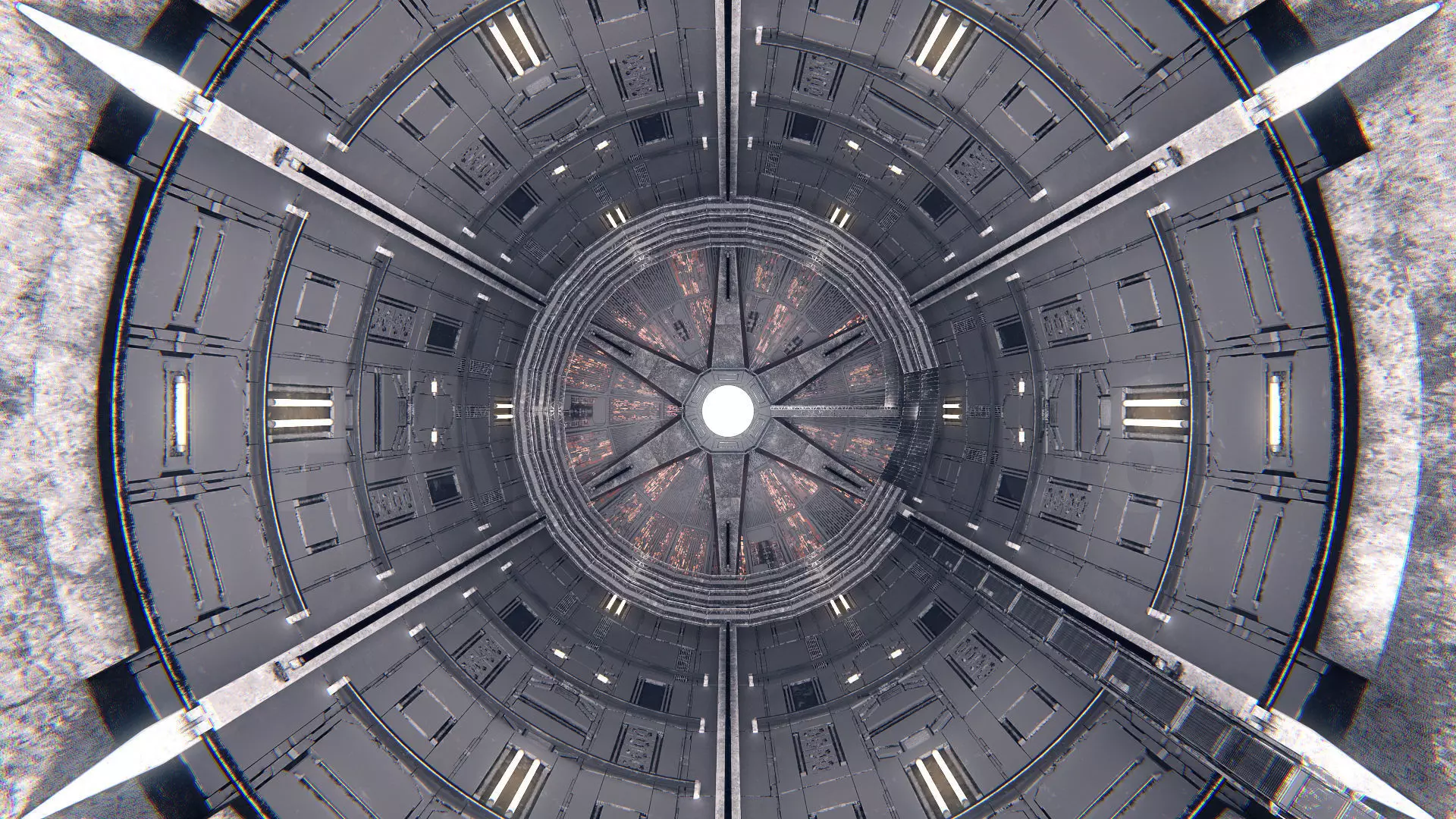 Hangar 06 Sci-Fi PBR Low-poly 3D model_14