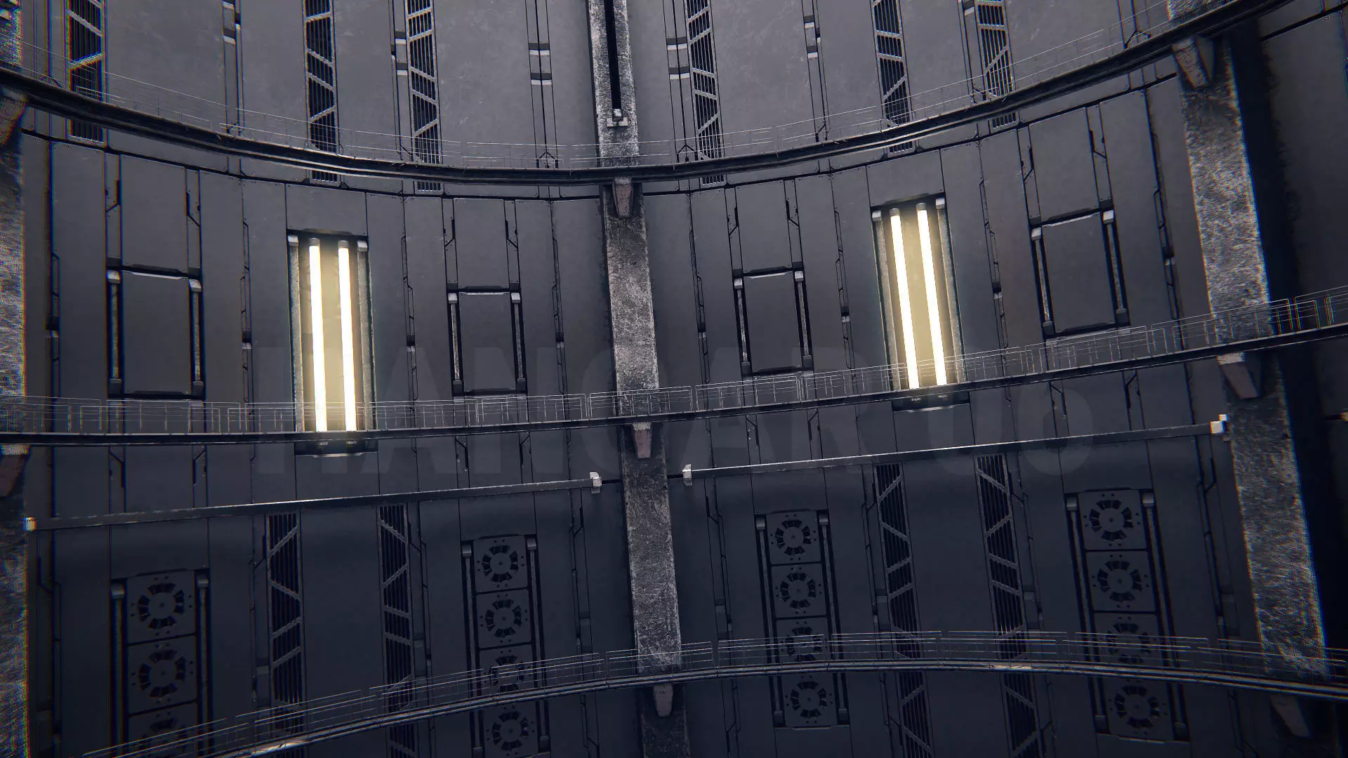 Hangar 06 Sci-Fi PBR Low-poly 3D model_11