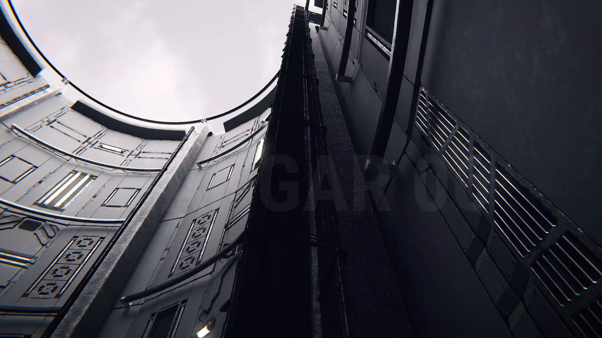 Hangar 06 Sci-Fi PBR Low-poly 3D model_9