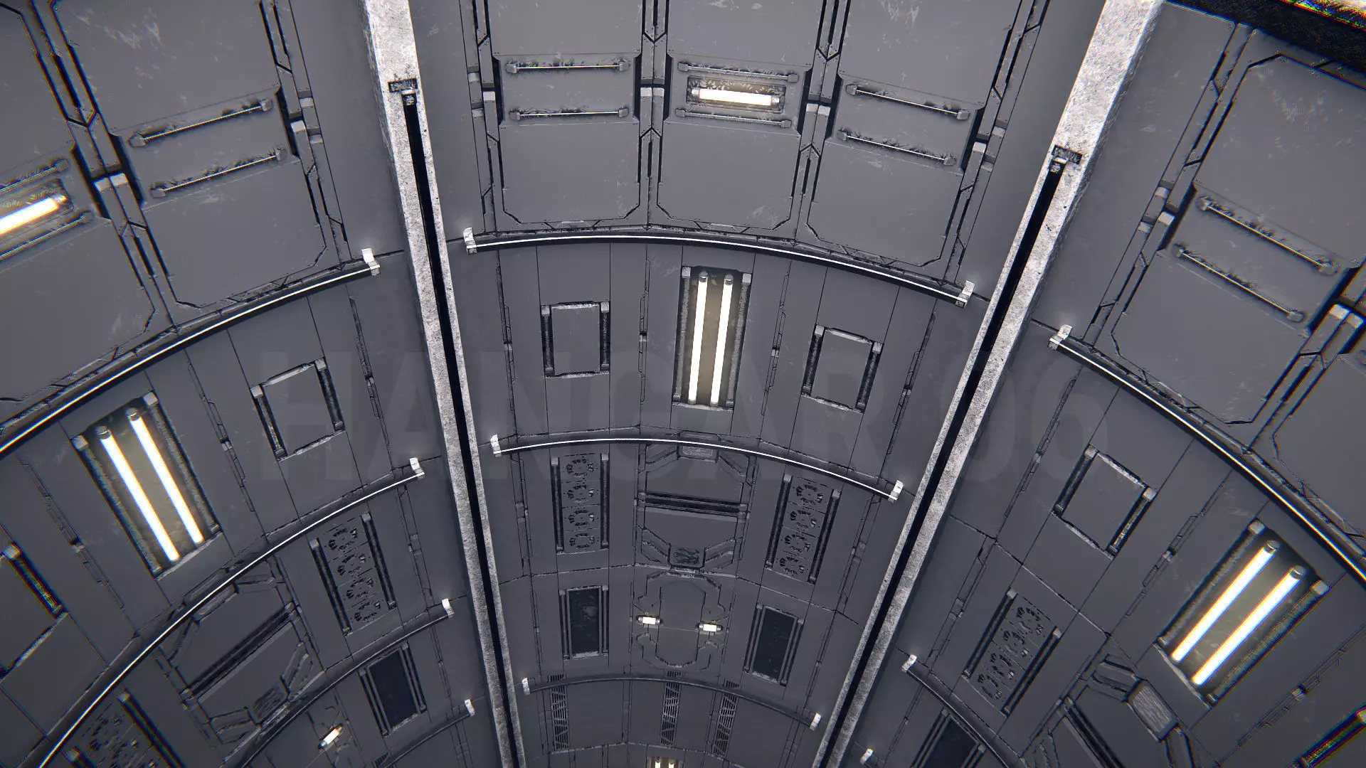 Hangar 06 Sci-Fi PBR Low-poly 3D model_10