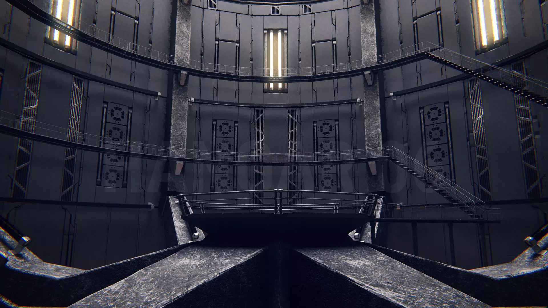 Hangar 06 Sci-Fi PBR Low-poly 3D model_16