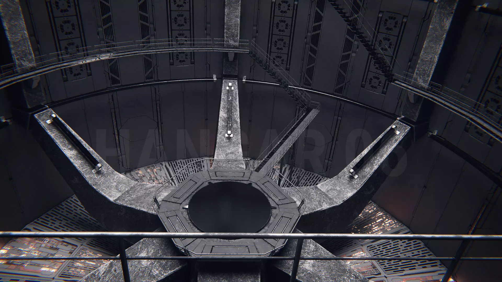 Hangar 06 Sci-Fi PBR Low-poly 3D model_15